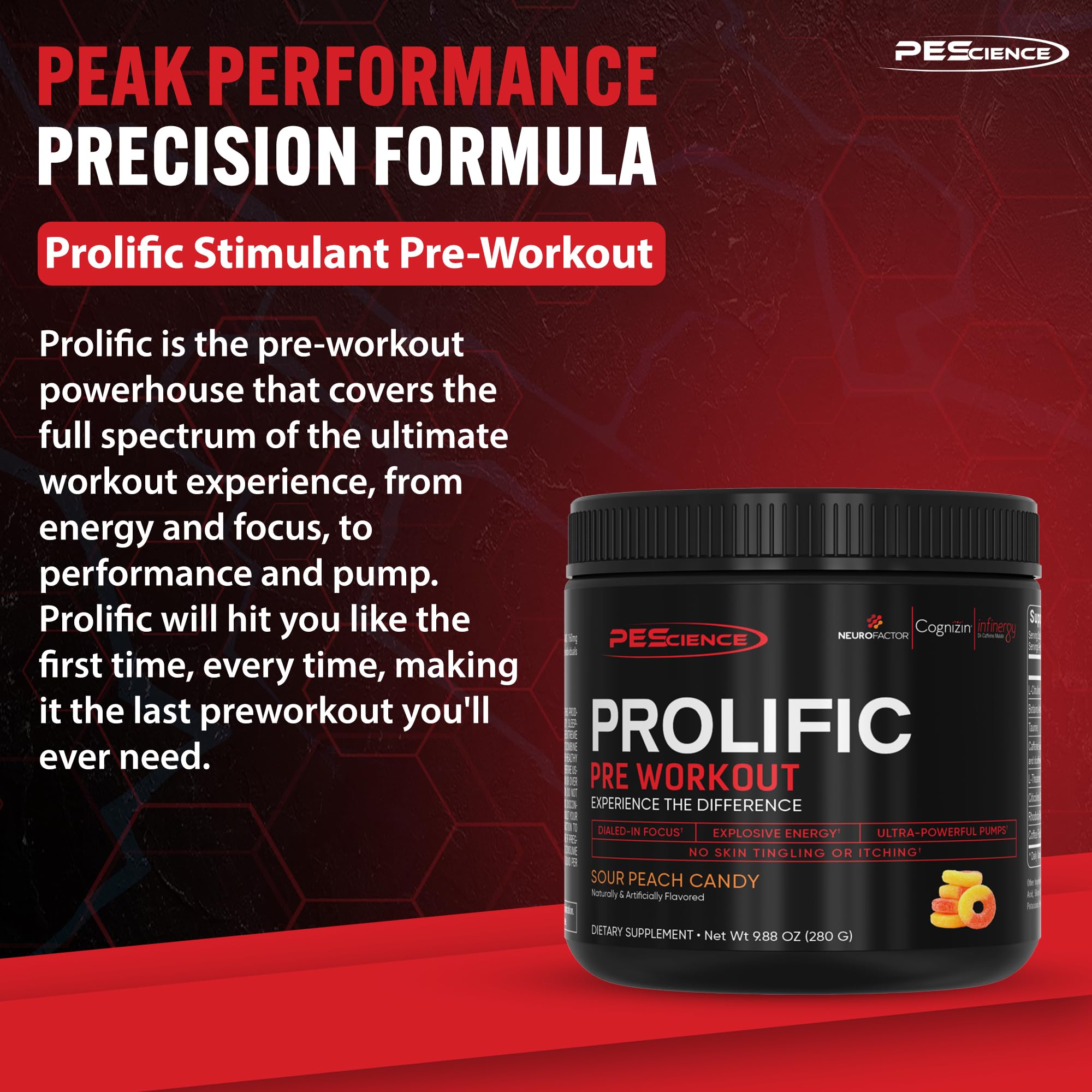 Foto 3 | Pre Workout Powder Pescience Prolific Para Hombres Y Mujeres  40 Dosis - Venta Internacional.