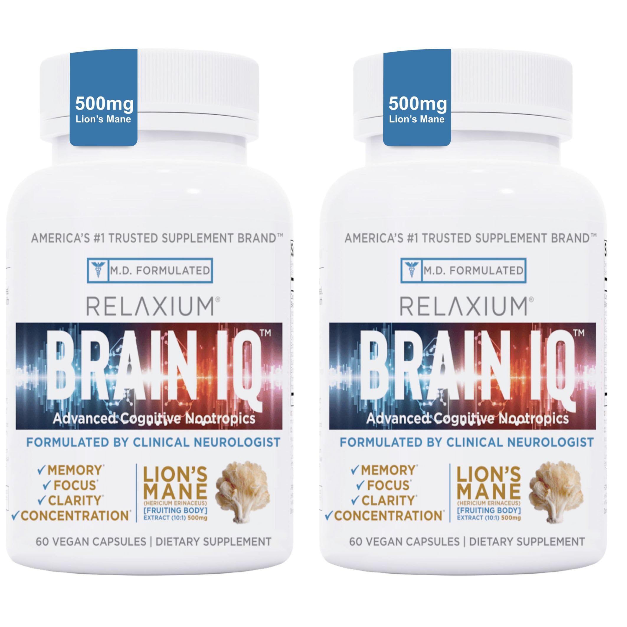 Foto 1 | Suplemento Brainiq Nootrópico Brain Memory Focus 60 Comprimidos - Venta Internacional.
