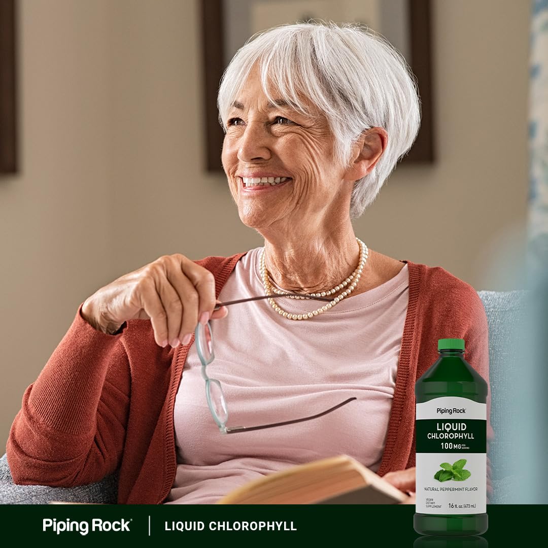 Foto 6 | Suplemento De Clorofila Líquida Piping Rock  100 Mg  Menta  473 Ml - Venta Internacional.