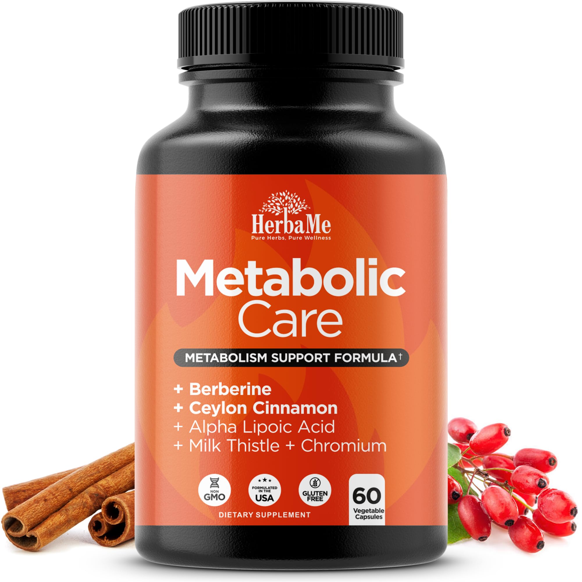 Foto 2 pulgar | Suplemento Herbame Berberine Con Canela De Ceilán 60 Ml - Venta Internacional.