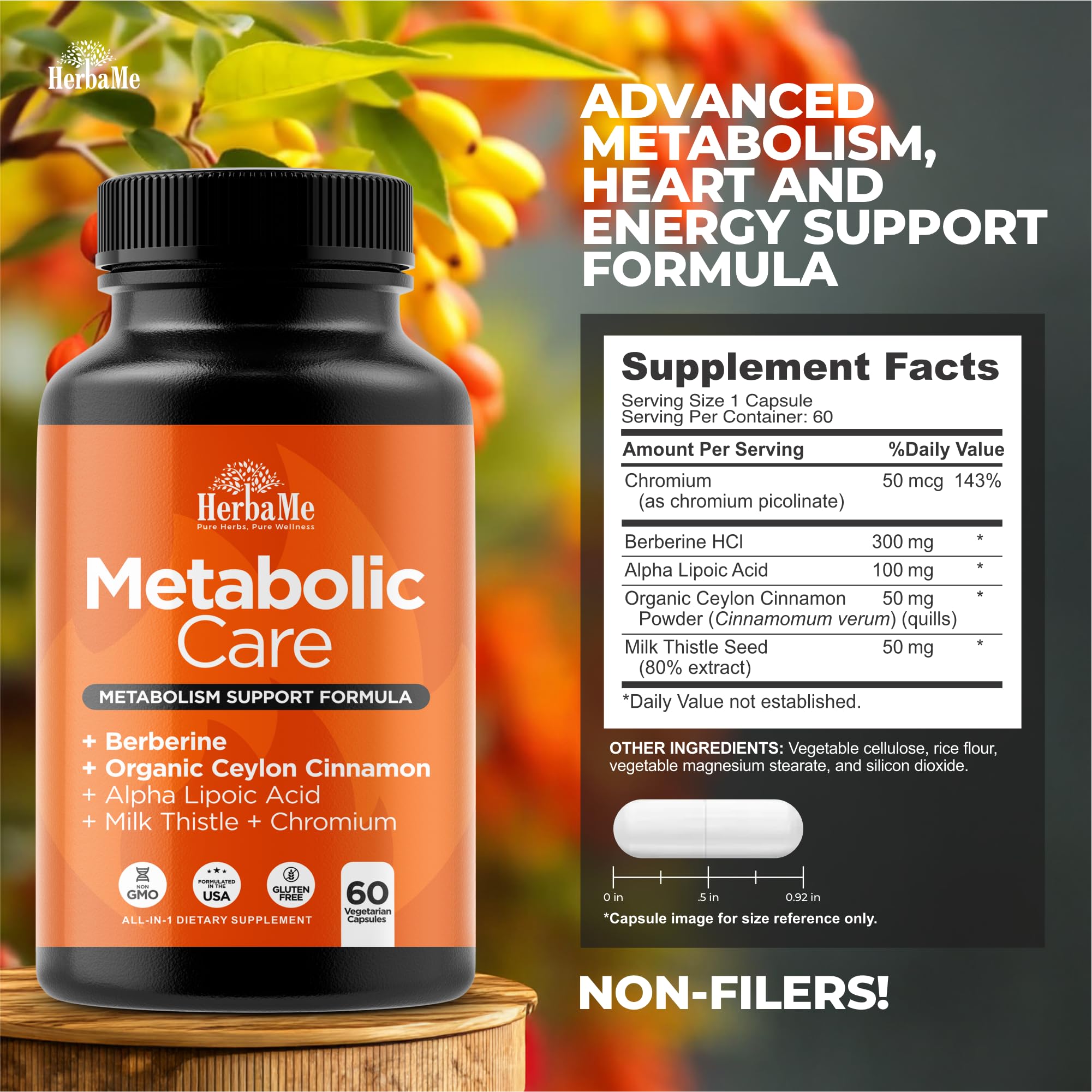 Foto 2 | Suplemento Herbame Berberine Con Canela De Ceilán 60 Ml - Venta Internacional.