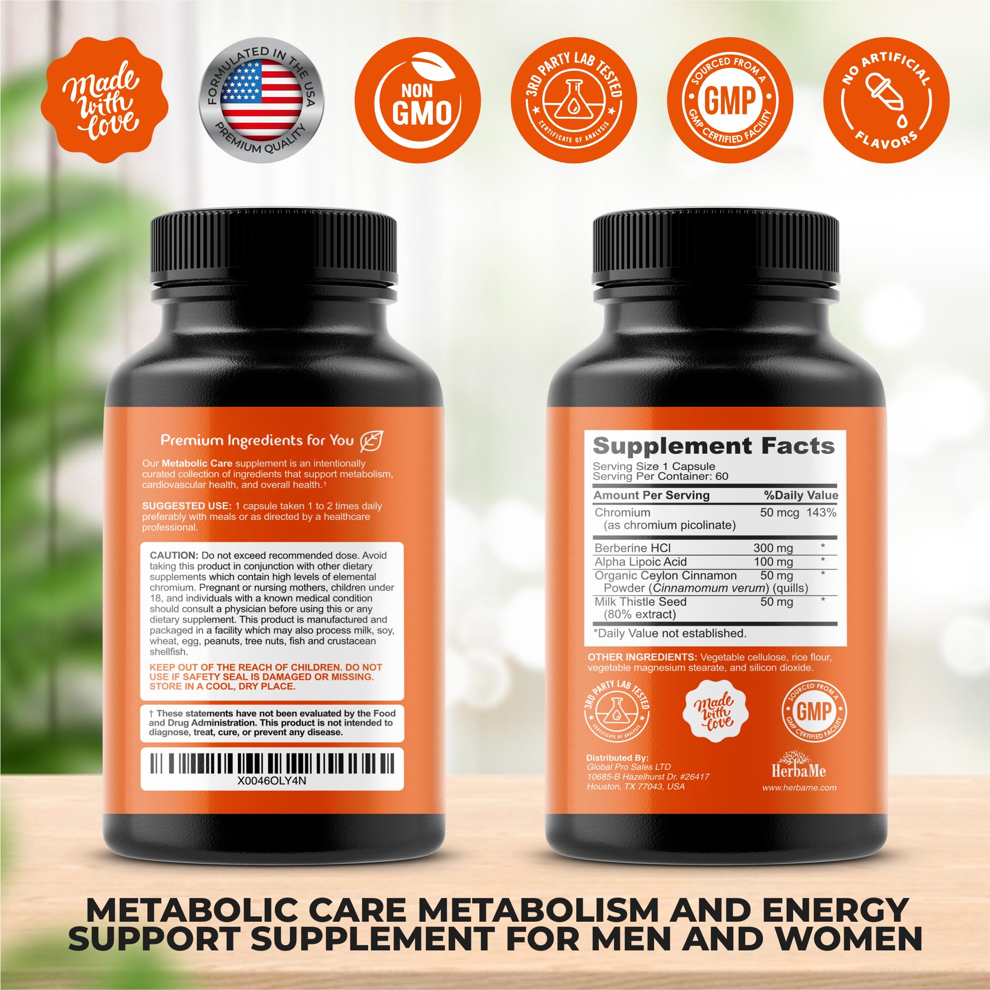 Foto 4 pulgar | Suplemento Herbame Berberine Con Canela De Ceilán 60 Ml - Venta Internacional.