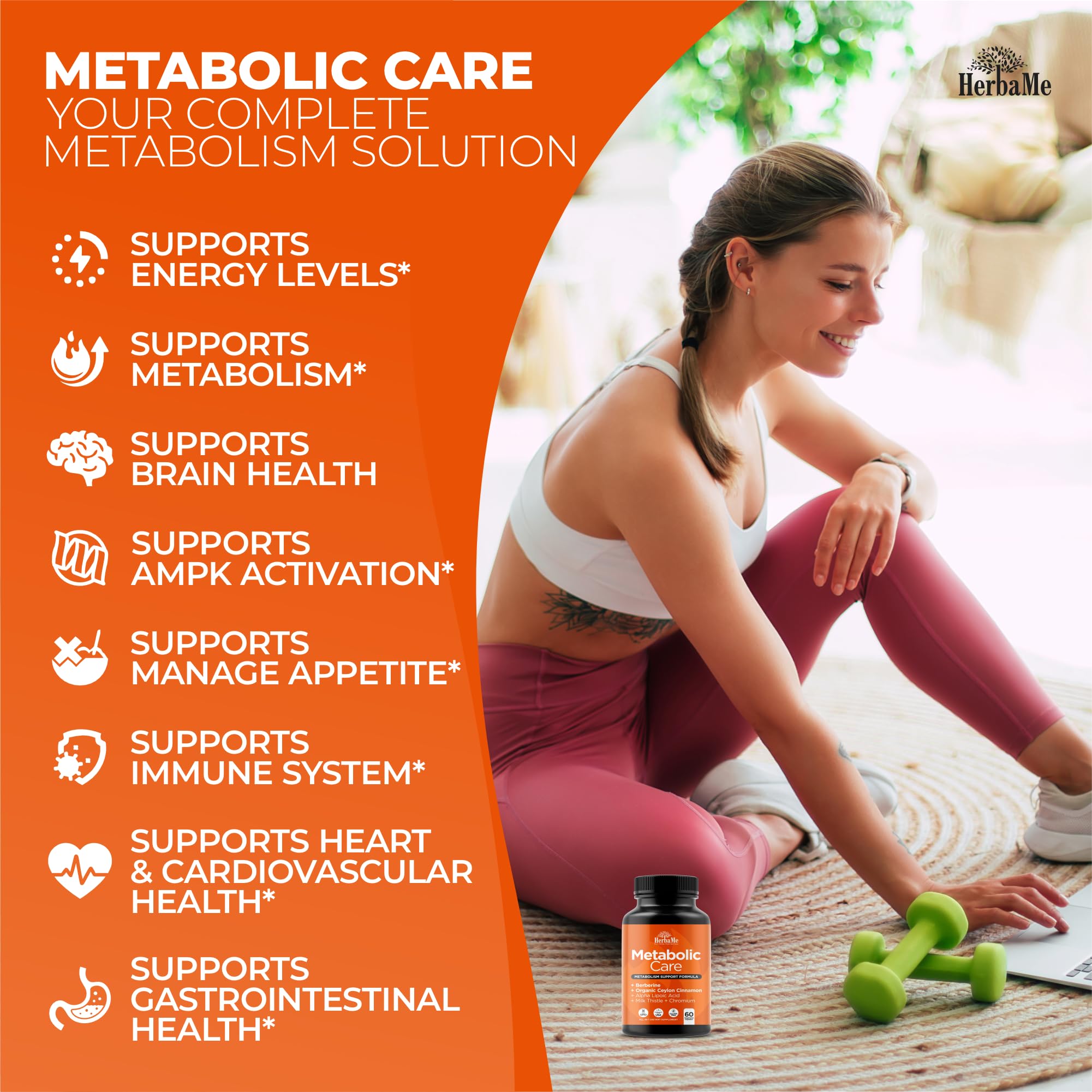 Foto 5 pulgar | Suplemento Herbame Berberine Con Canela De Ceilán 60 Ml - Venta Internacional.