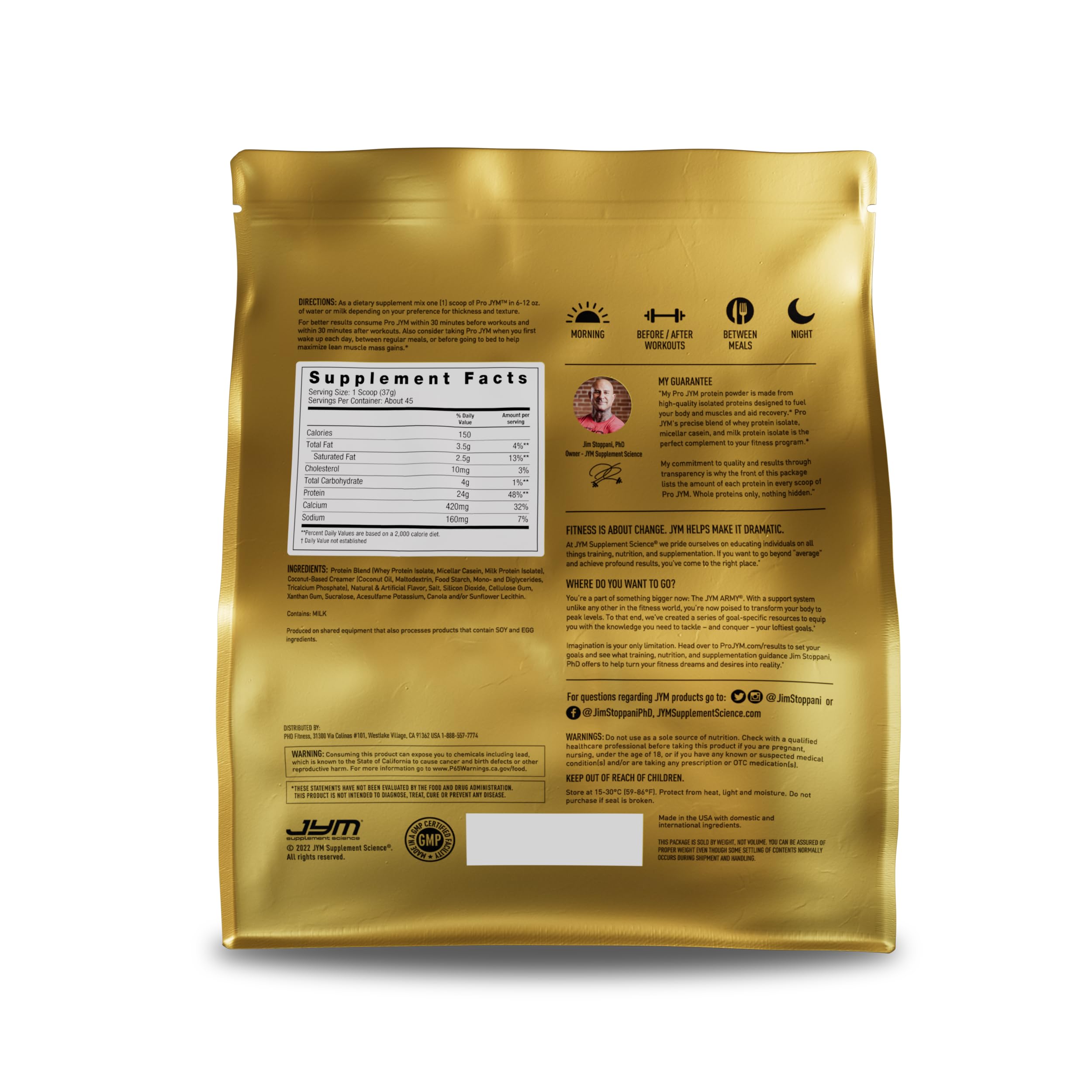 Foto 2 | Proteína En Polvo Jym Supplement Science Pro Jym Con Sabor A Mantequilla De Cacahuete Y Vainilla - Venta Internacional.