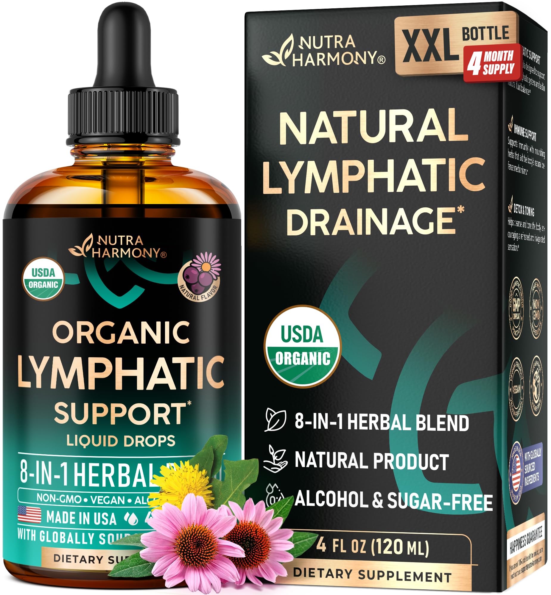 Foto 2 pulgar | Suplemento De Drenaje Linfático Nutraharmony 120 Ml Orgánico - Venta Internacional.