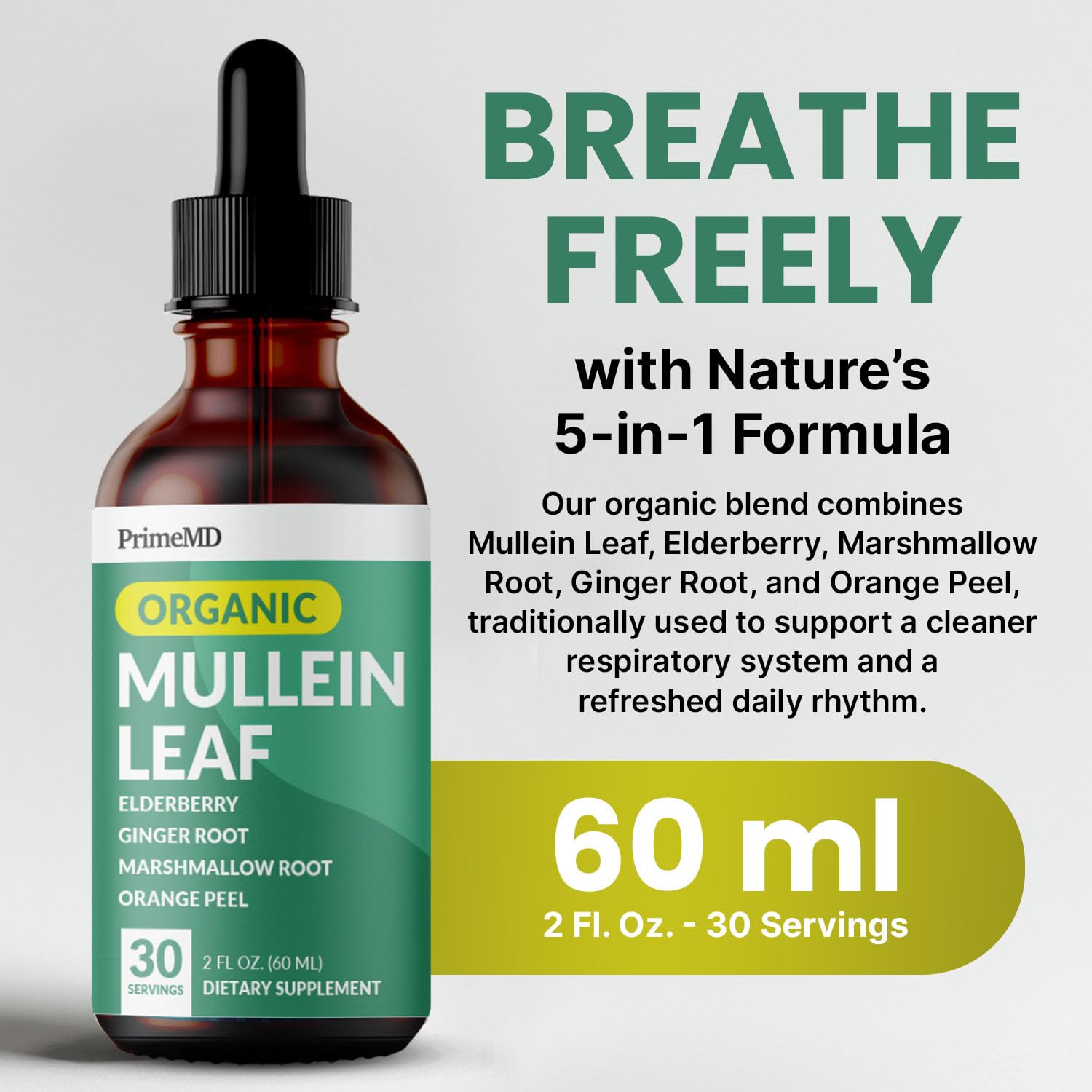 Foto 3 pulgar | Gotas De Apoyo Pulmonar Primemd Mullein Con Saúco  120 Ml  Paquete De 4 - Venta Internacional.
