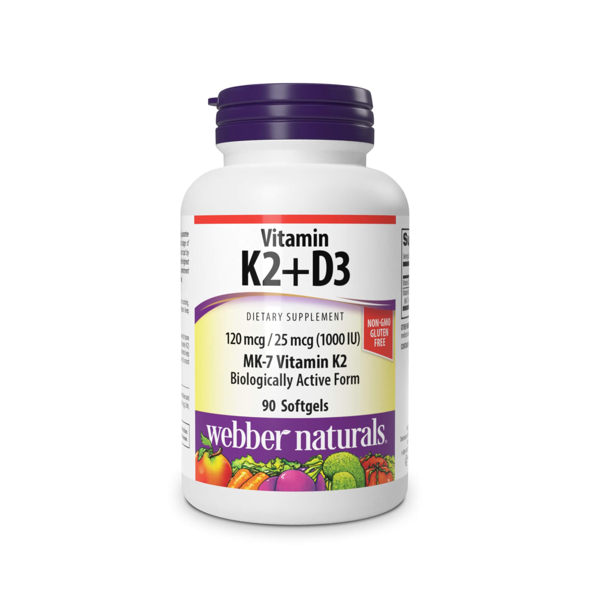 Foto 2 pulgar | Suplemento Vitamínico Webber Naturals Vitamina K2 Mk-7 120 Mcg - Venta Internacional.