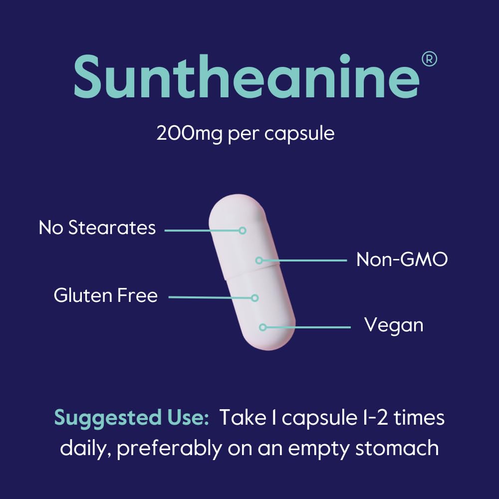 Foto 6 pulgar | Suplemento Bestvite L-teanina 200 Mg De Sunteanina 60 Cápsulas - Venta Internacional.