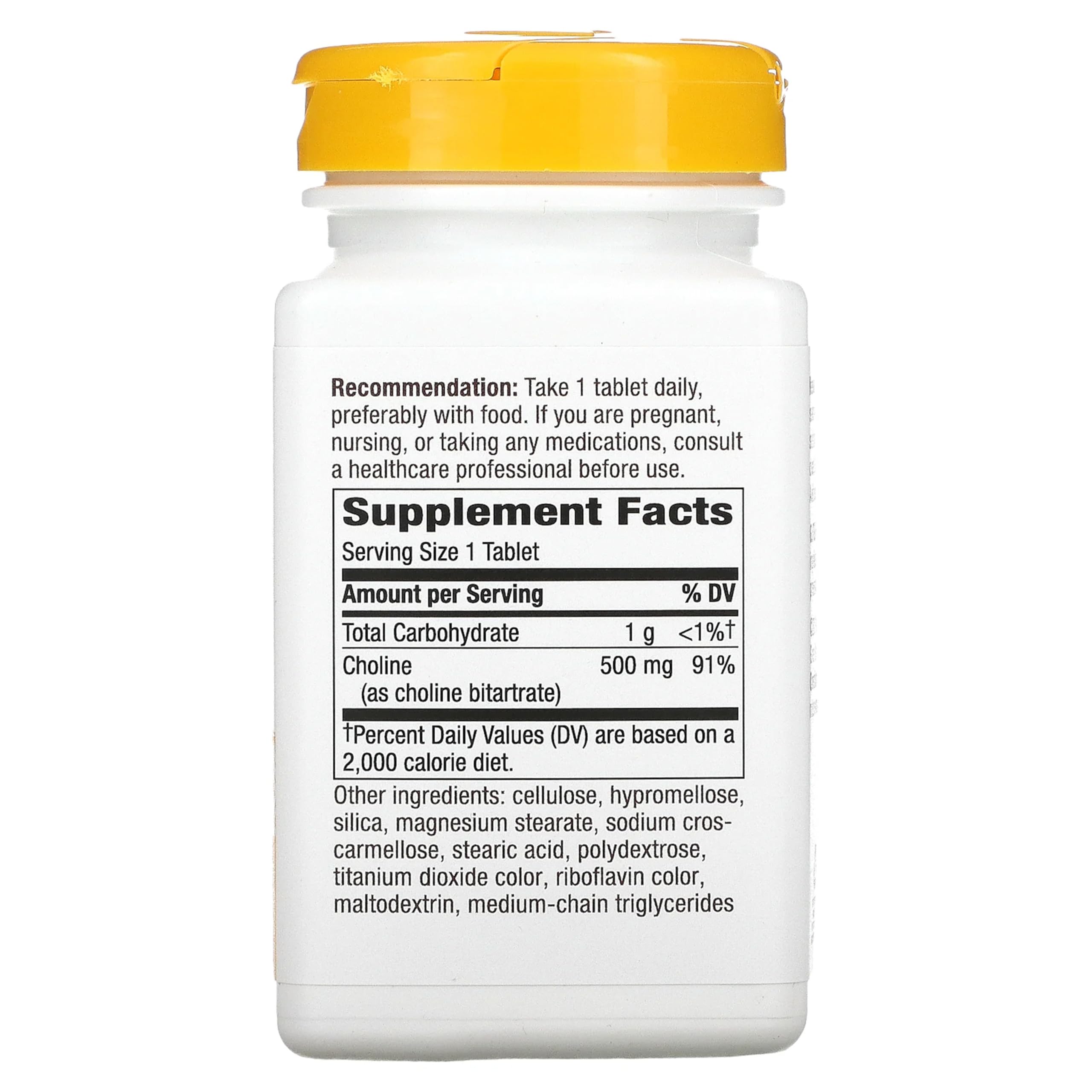 Foto 2 | Tableta Nature's Way  Colina  500 Mg  100 Comprimidos - Venta Internacional.