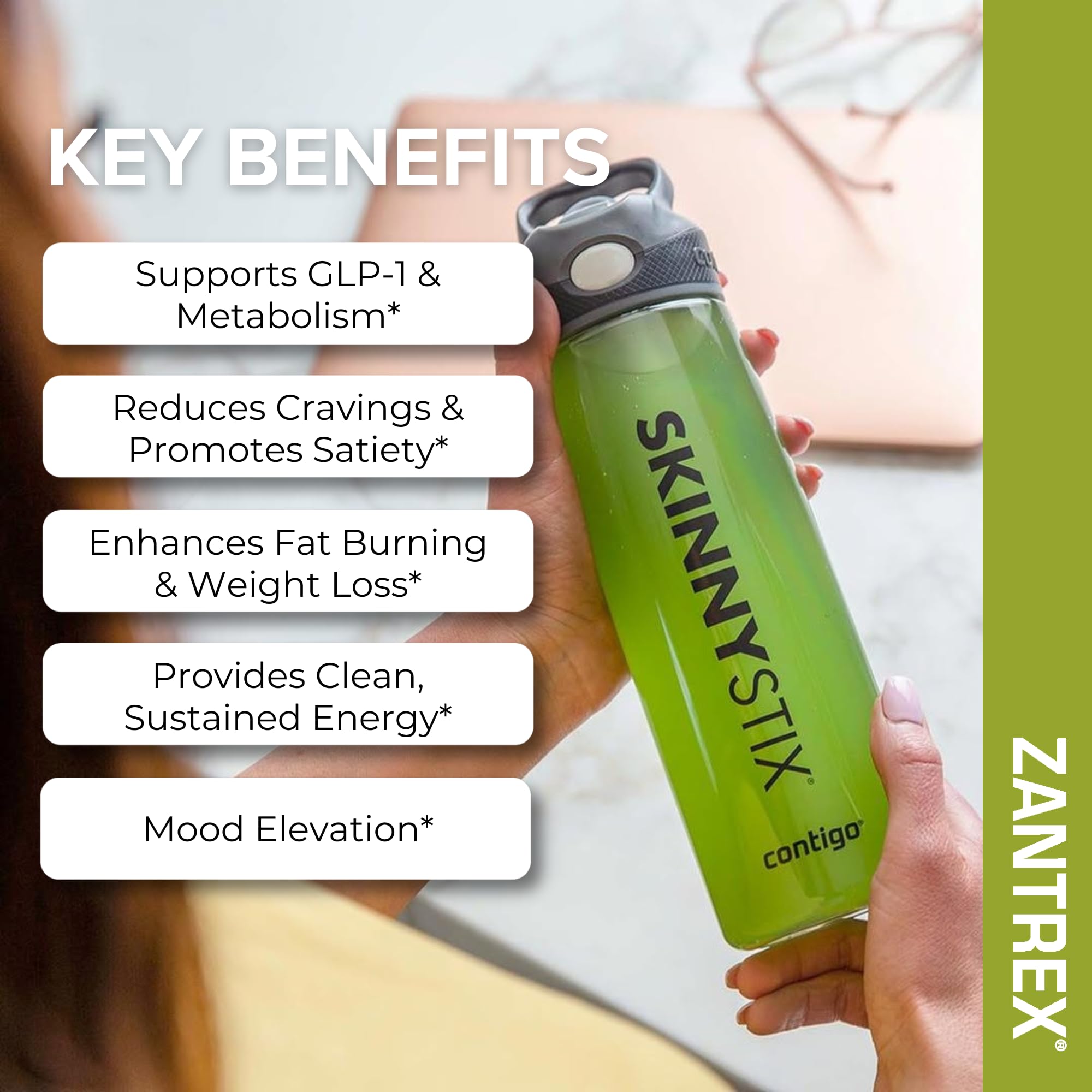 Foto 4 pulgar | Bebida Energética Zantrex Skinnystix Lime Glp-1  Compatible Con 15 Paquetes - Venta Internacional.