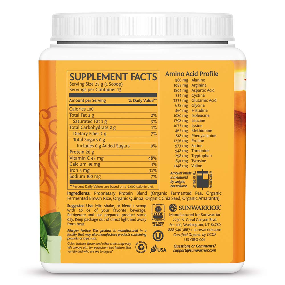 Foto 3 pulgar | Proteína En Polvo Sunwarrior Clean Vegan Sin Sabor  15 Porciones - Venta Internacional.