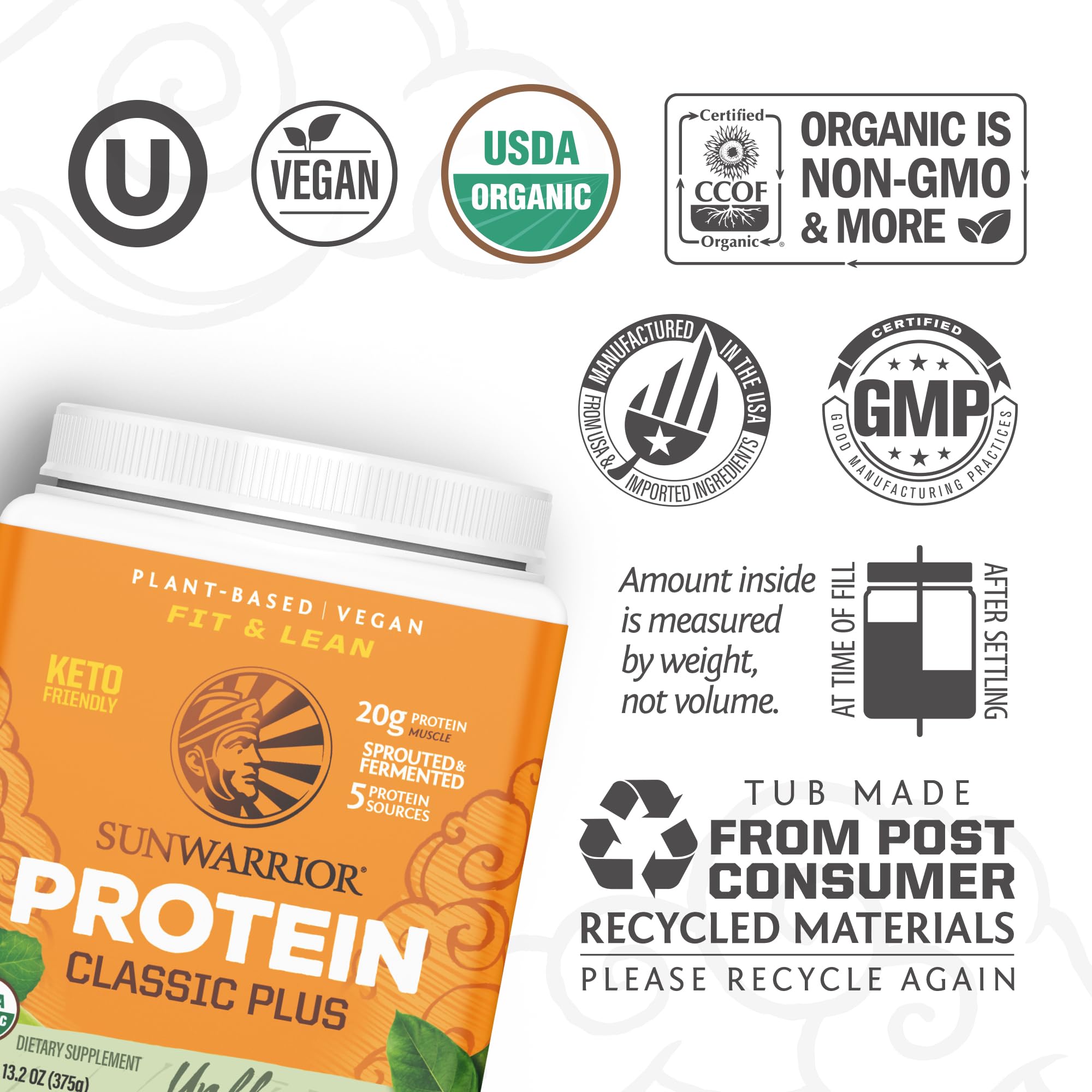 Foto 4 pulgar | Proteína En Polvo Sunwarrior Clean Vegan Sin Sabor  15 Porciones - Venta Internacional.