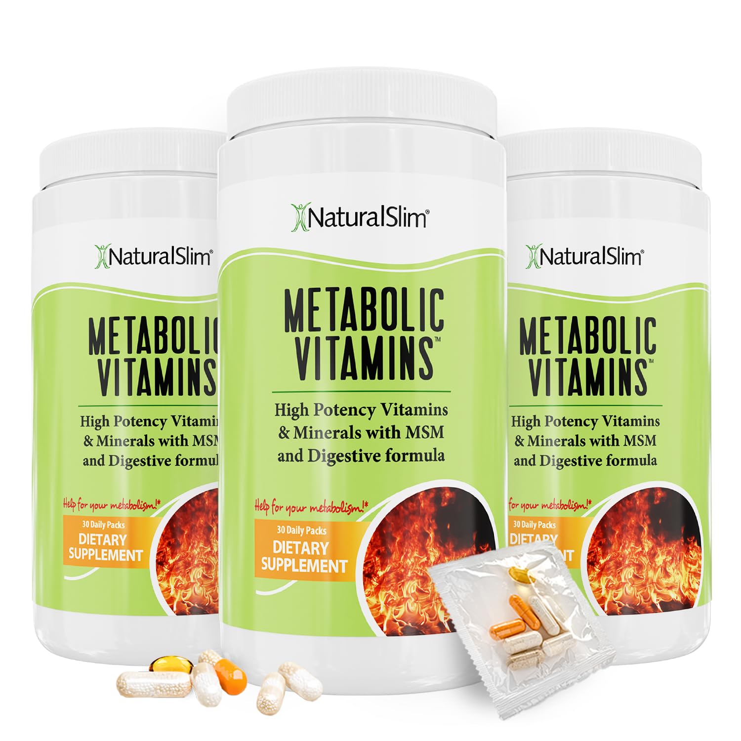 Foto 2 pulgar | Suplementos Naturalslim Metabolic Vitaminas  Paquete De 3 - Venta Internacional.