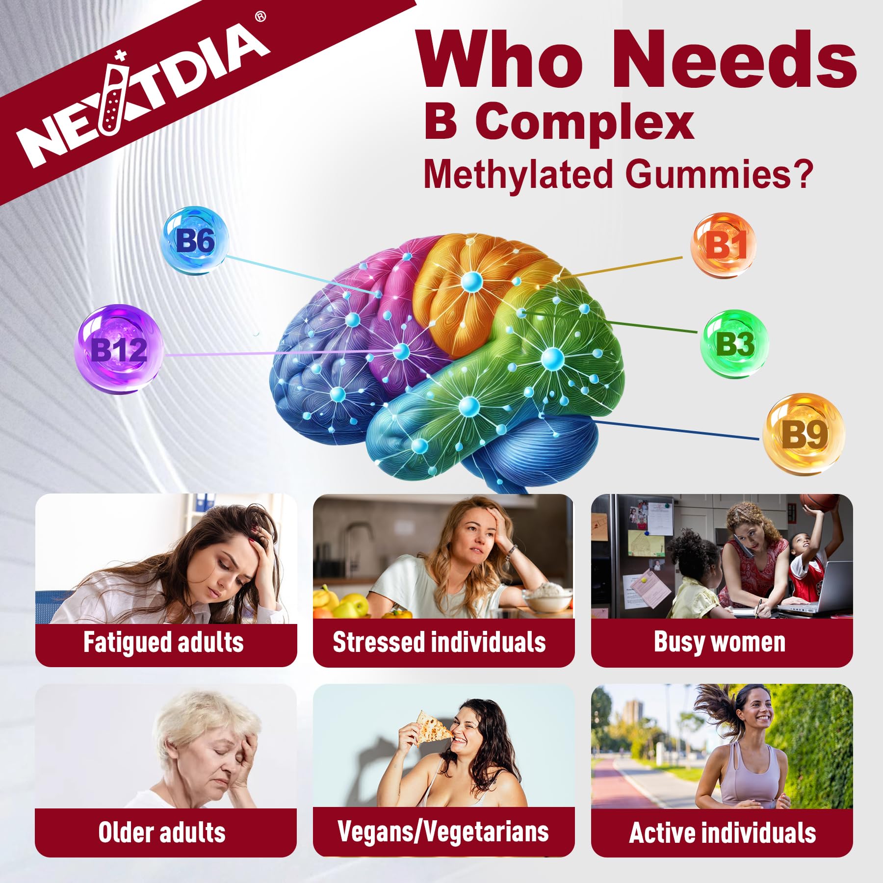 Foto 7 | Gomitas Supplement Nextdia Brain & Mood Support 120 Unidades - Venta Internacional.