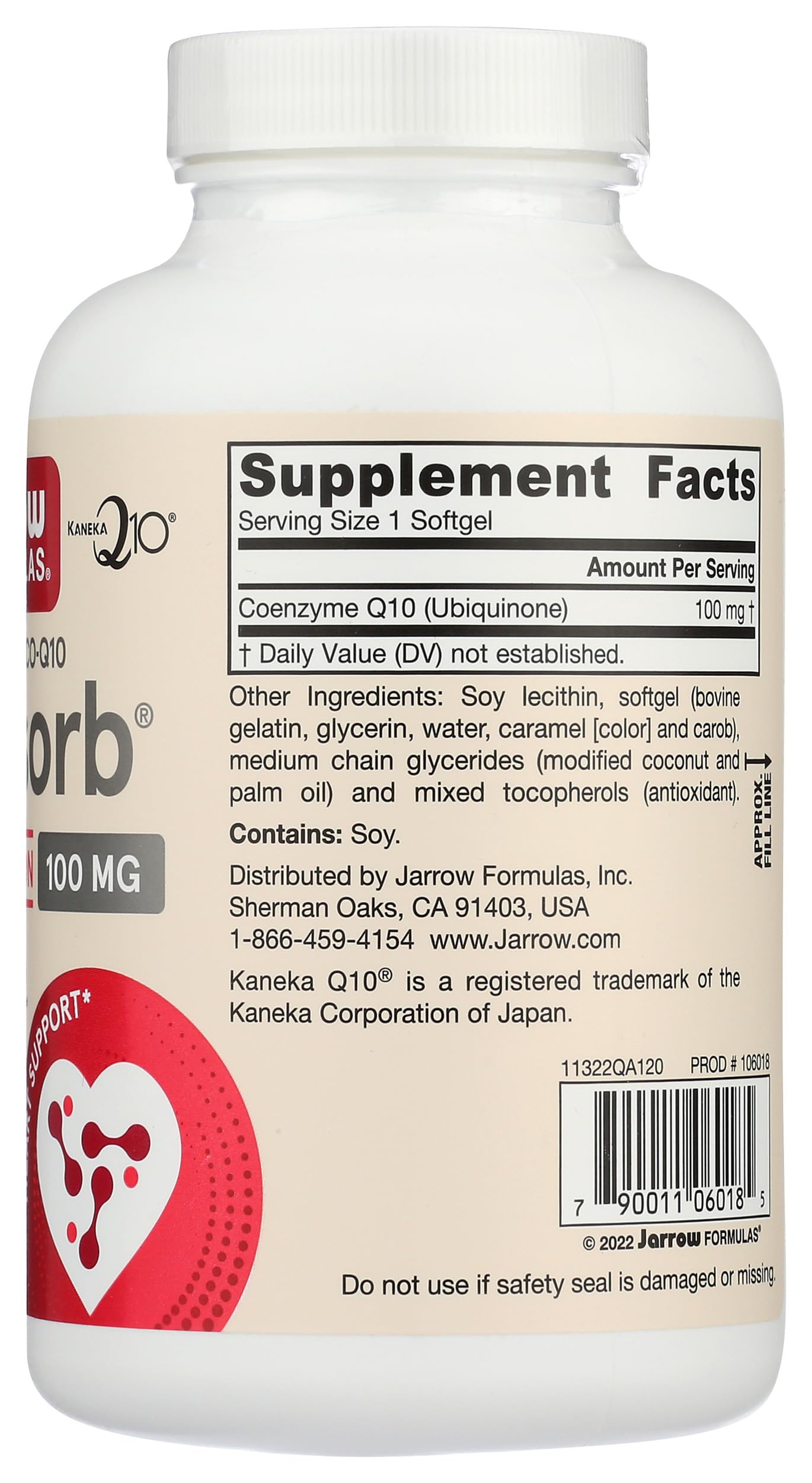Foto 6 pulgar | Suplemento Jarrow Formulas Q-absorb Coq10 100 Mg 120 Comprimidos - Venta Internacional.