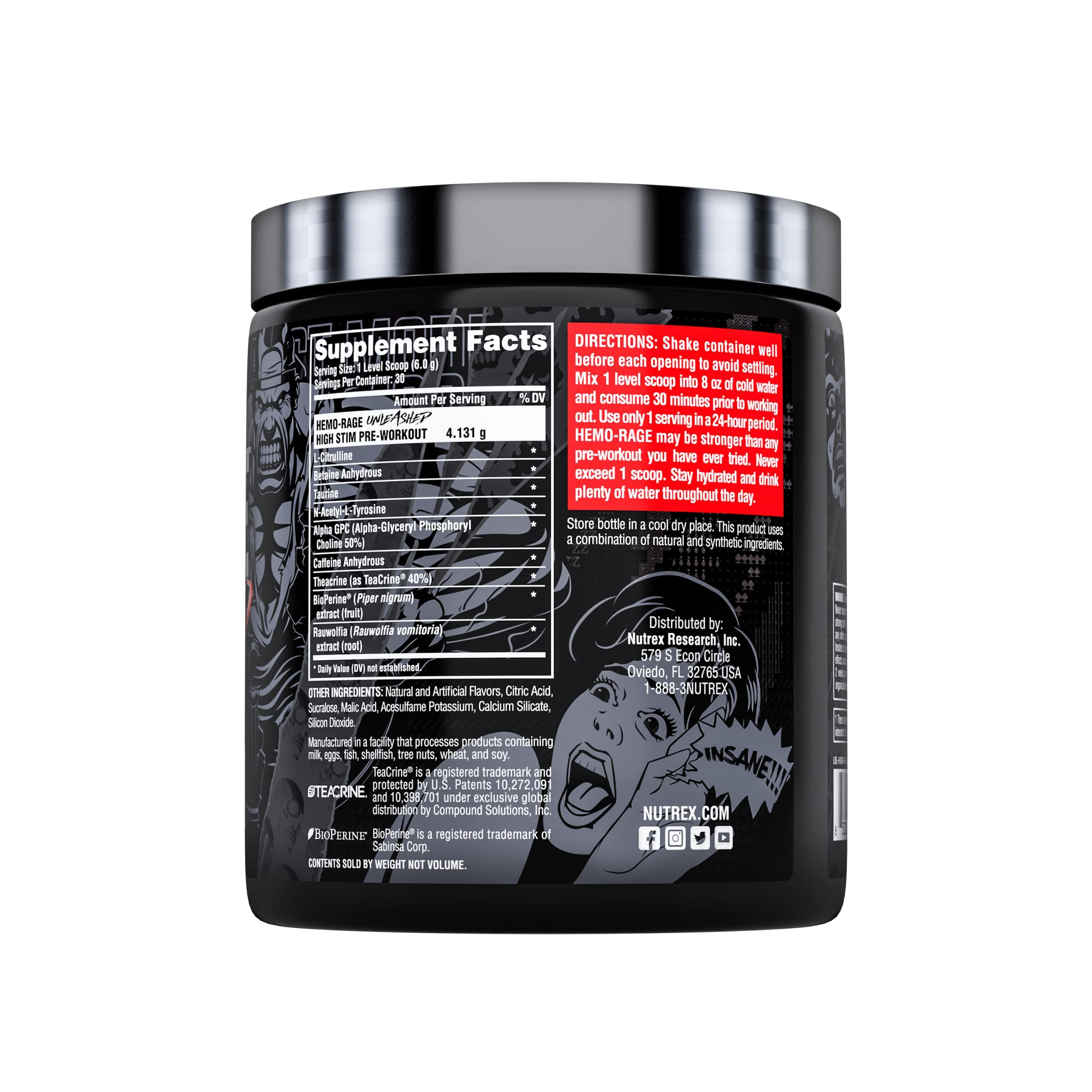 Foto 3 pulgar | Polvo Para Antes Del Entrenamiento Nutrex Research Hemo-rage Extreme - Venta Internacional.