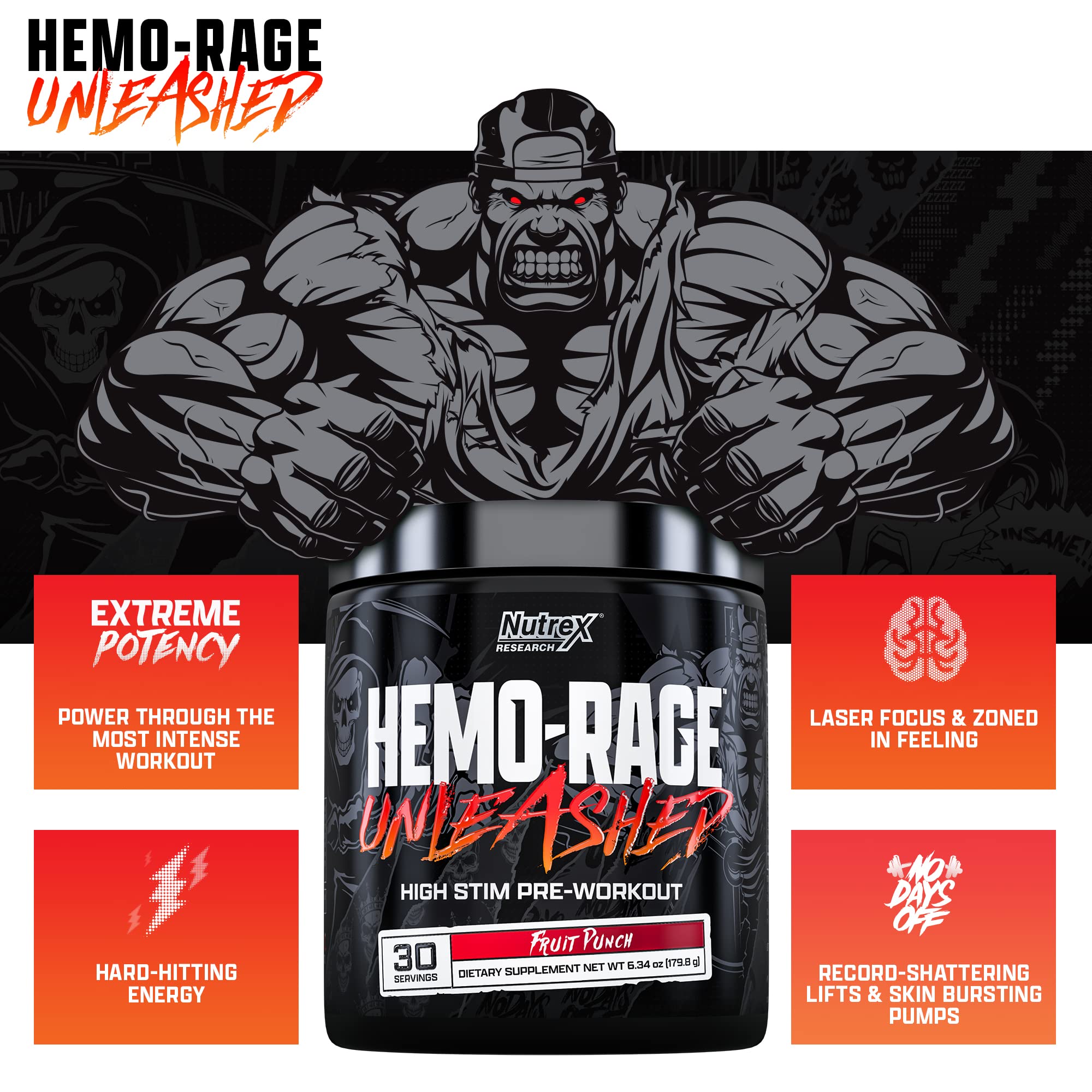 Foto 5 pulgar | Polvo Para Antes Del Entrenamiento Nutrex Research Hemo-rage Extreme - Venta Internacional.
