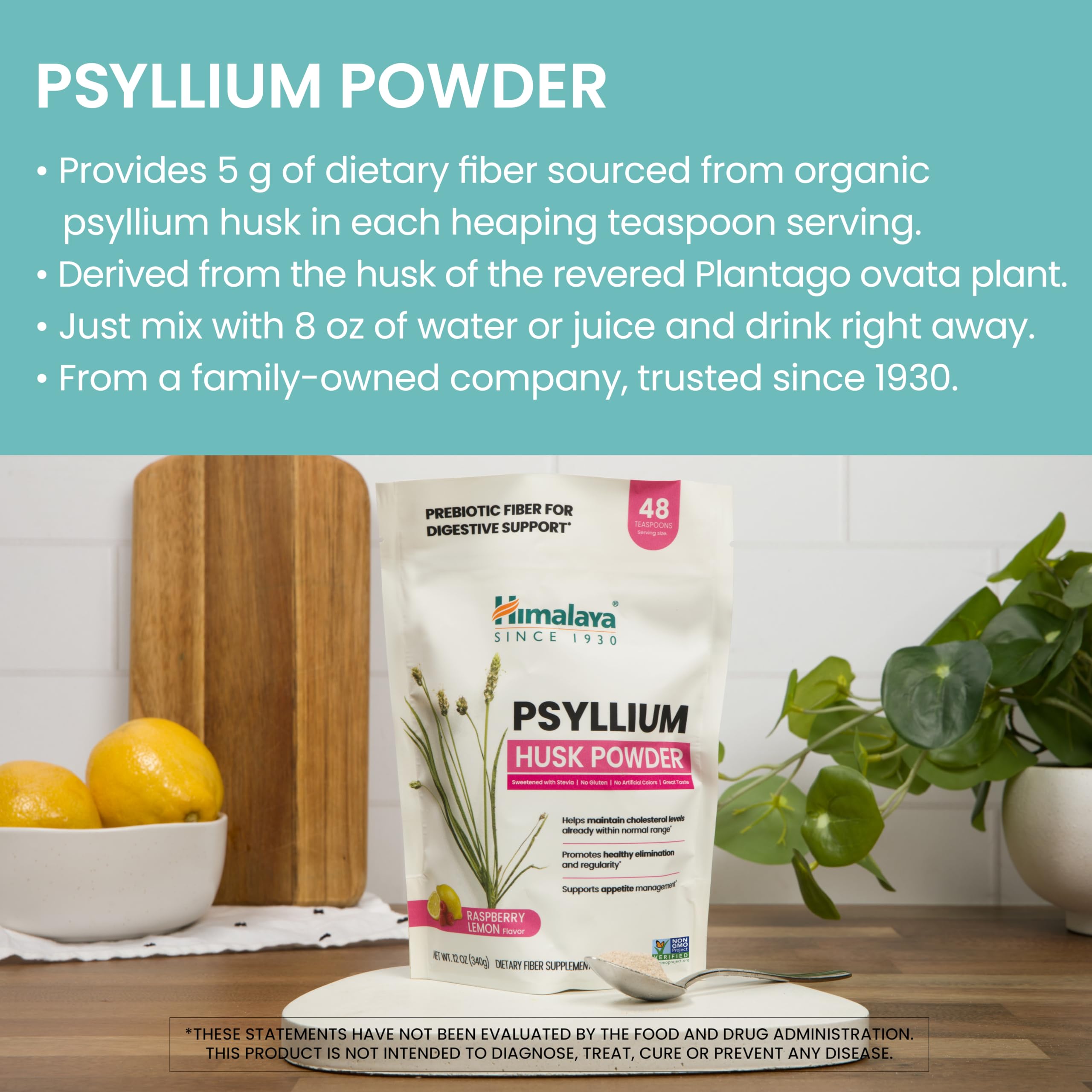 Foto 3 | Suplemento De Fibra Himalaya  Frambuesa  Limón Y Cáscara De Psyllium 340g - Venta Internacional.