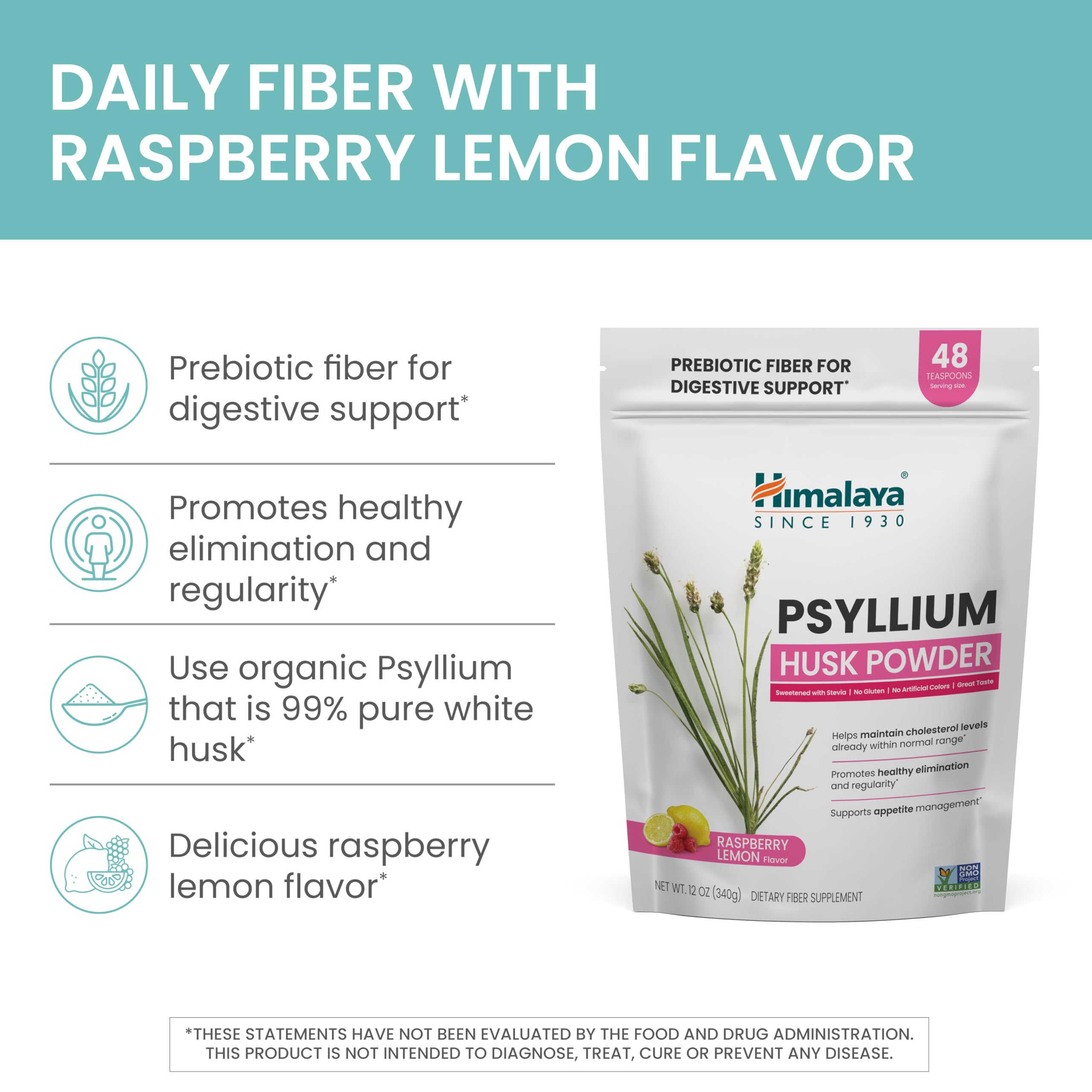 Foto 4 | Suplemento De Fibra Himalaya  Frambuesa  Limón Y Cáscara De Psyllium 340g - Venta Internacional.