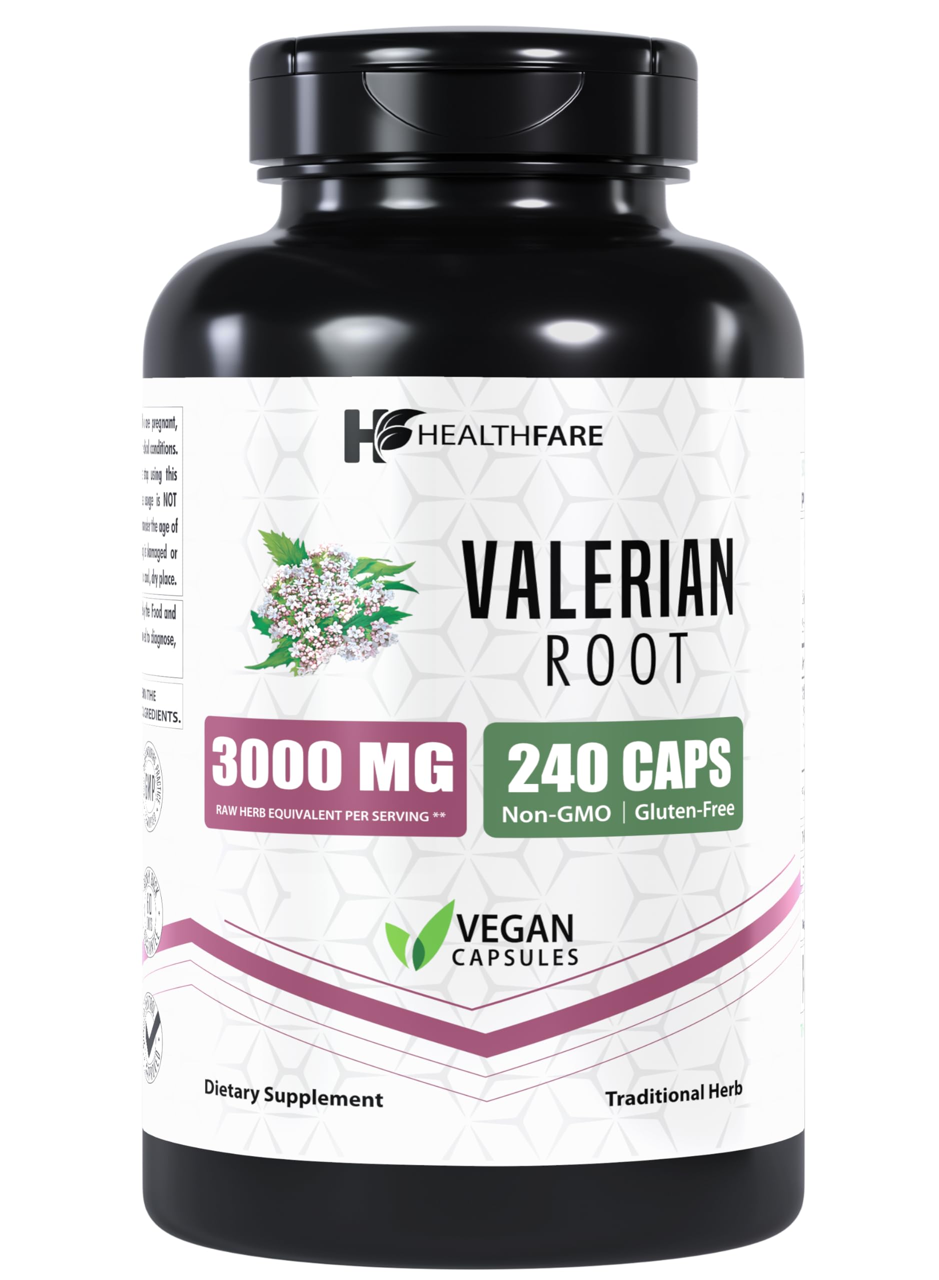 Foto 2 pulgar | Extracto De Raíz De Valeriana Supplement Healthfare 3000 Mg 240 Cápsulas - Venta Internacional.