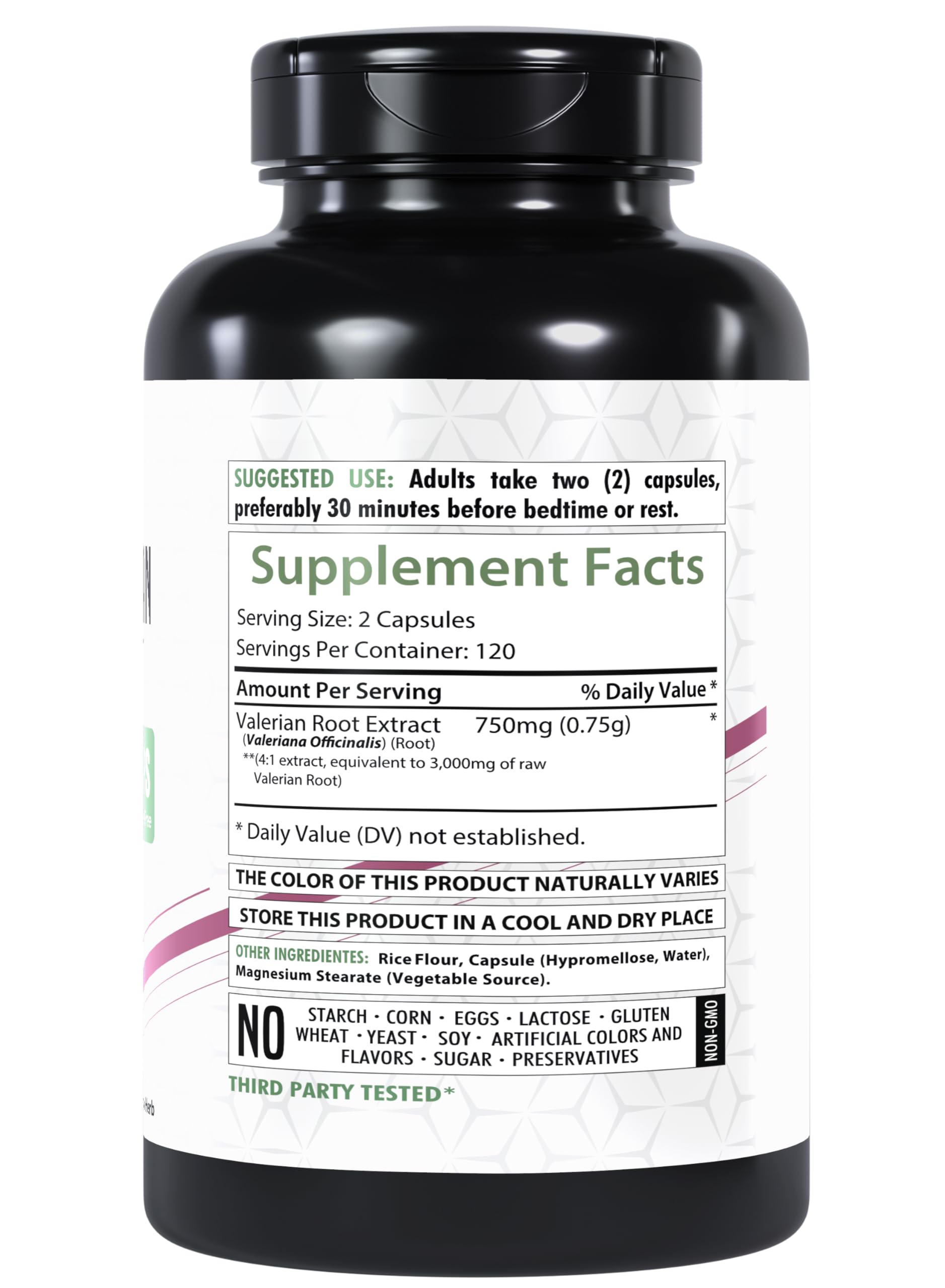 Foto 3 pulgar | Extracto De Raíz De Valeriana Supplement Healthfare 3000 Mg 240 Cápsulas - Venta Internacional.