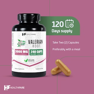 Foto 7 | Extracto De Raíz De Valeriana Supplement Healthfare 3000 Mg 240 Cápsulas - Venta Internacional.