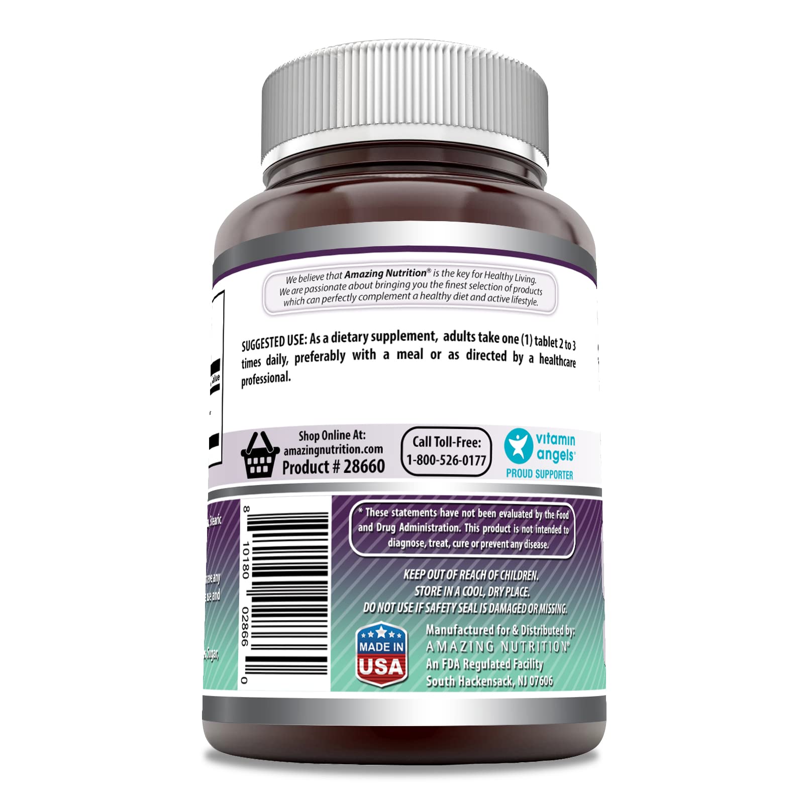 Foto 3 pulgar | Suplemento Amazing Formulas Msm 1500 Mg 180 Comprimidos - Venta Internacional.