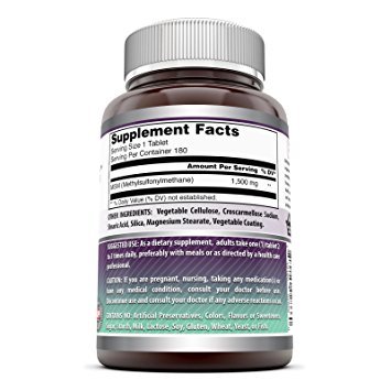 Foto 5 pulgar | Suplemento Amazing Formulas Msm 1500 Mg 180 Comprimidos - Venta Internacional.