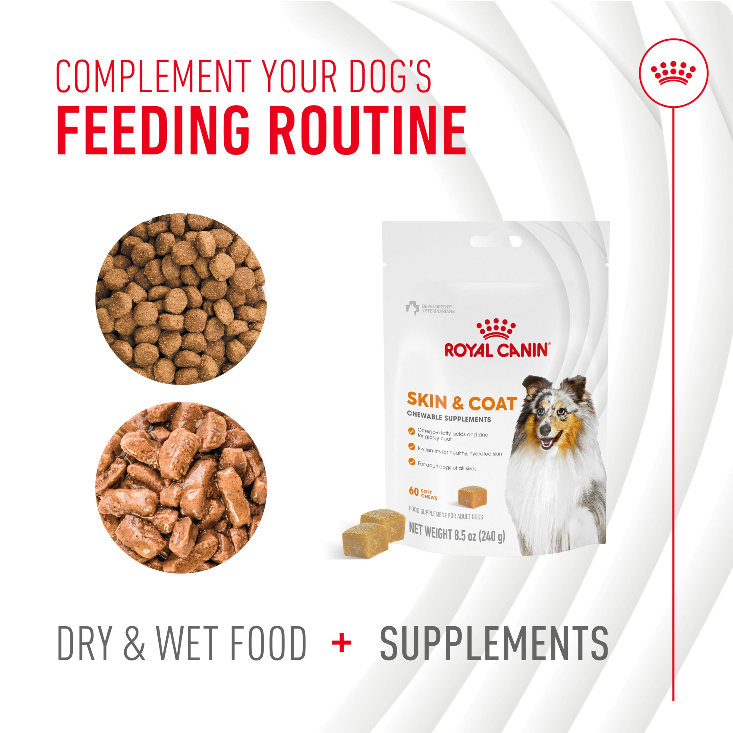Foto 6 | Suplemento Soft Chews Royal Canin Skin & Coat Para Perros  250 Ml - Venta Internacional.