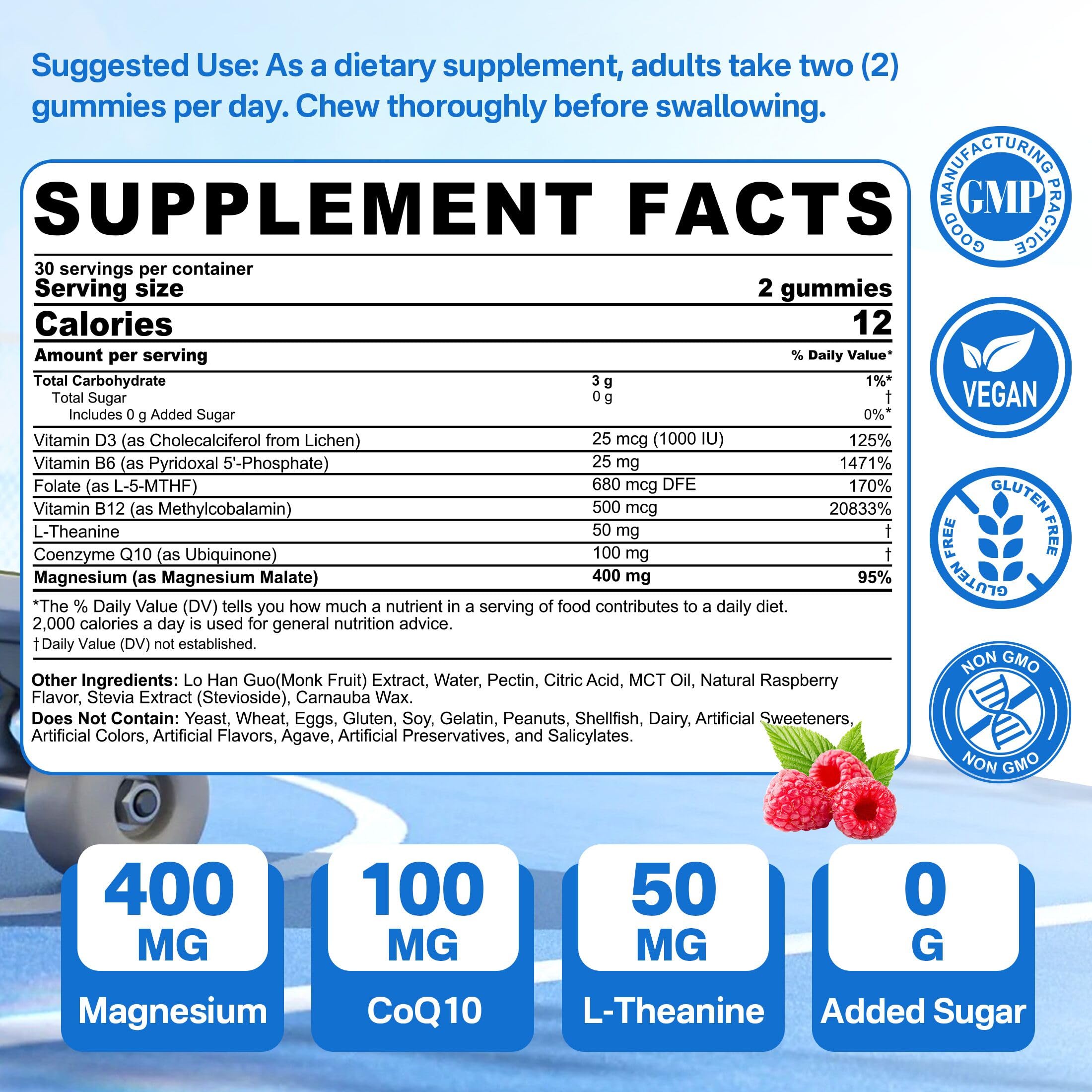 Foto 2 | Suplemento De Magnesio Nextdia Energy Gummies 400 Mg 60 Unidades - Venta Internacional.