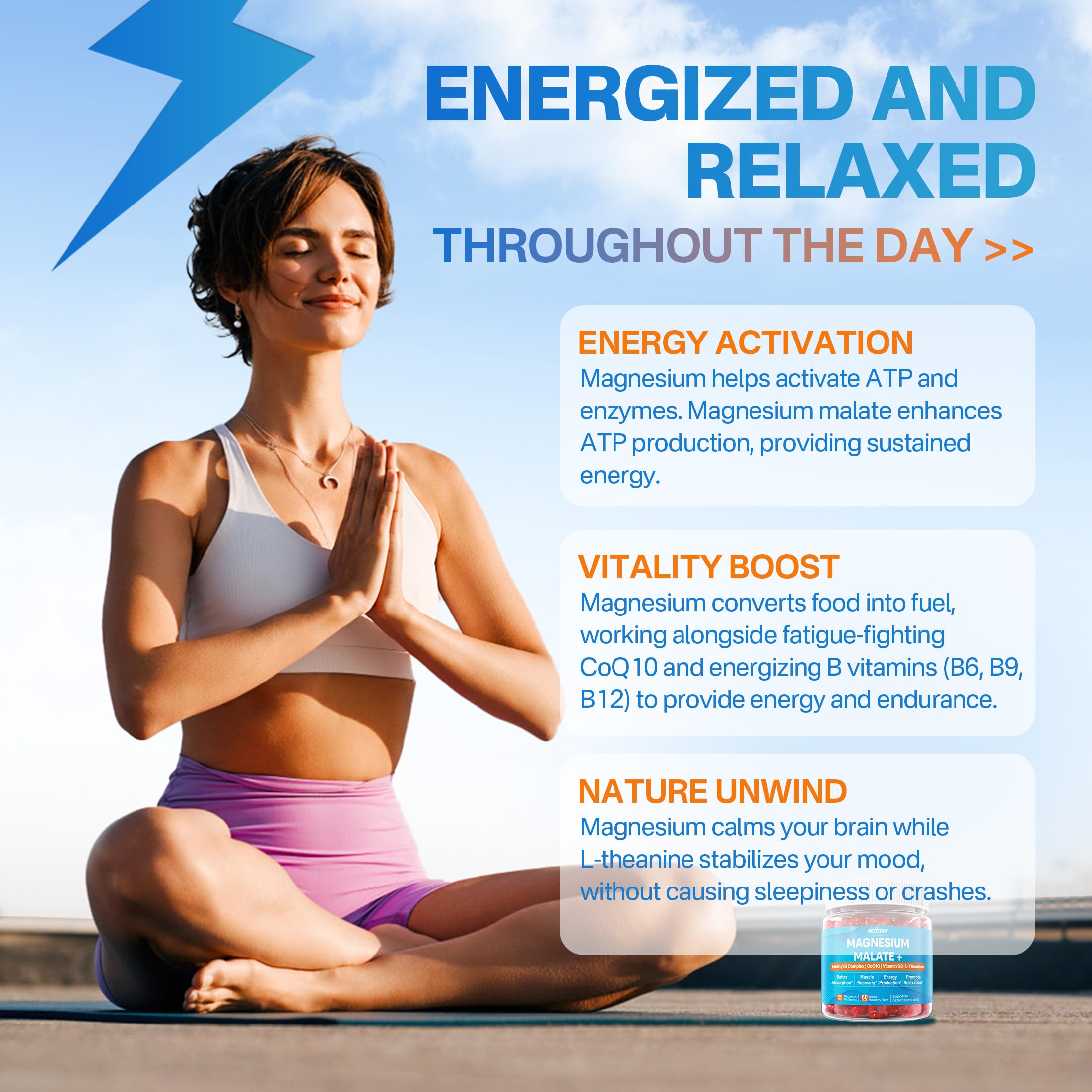 Foto 5 | Suplemento De Magnesio Nextdia Energy Gummies 400 Mg 60 Unidades - Venta Internacional.