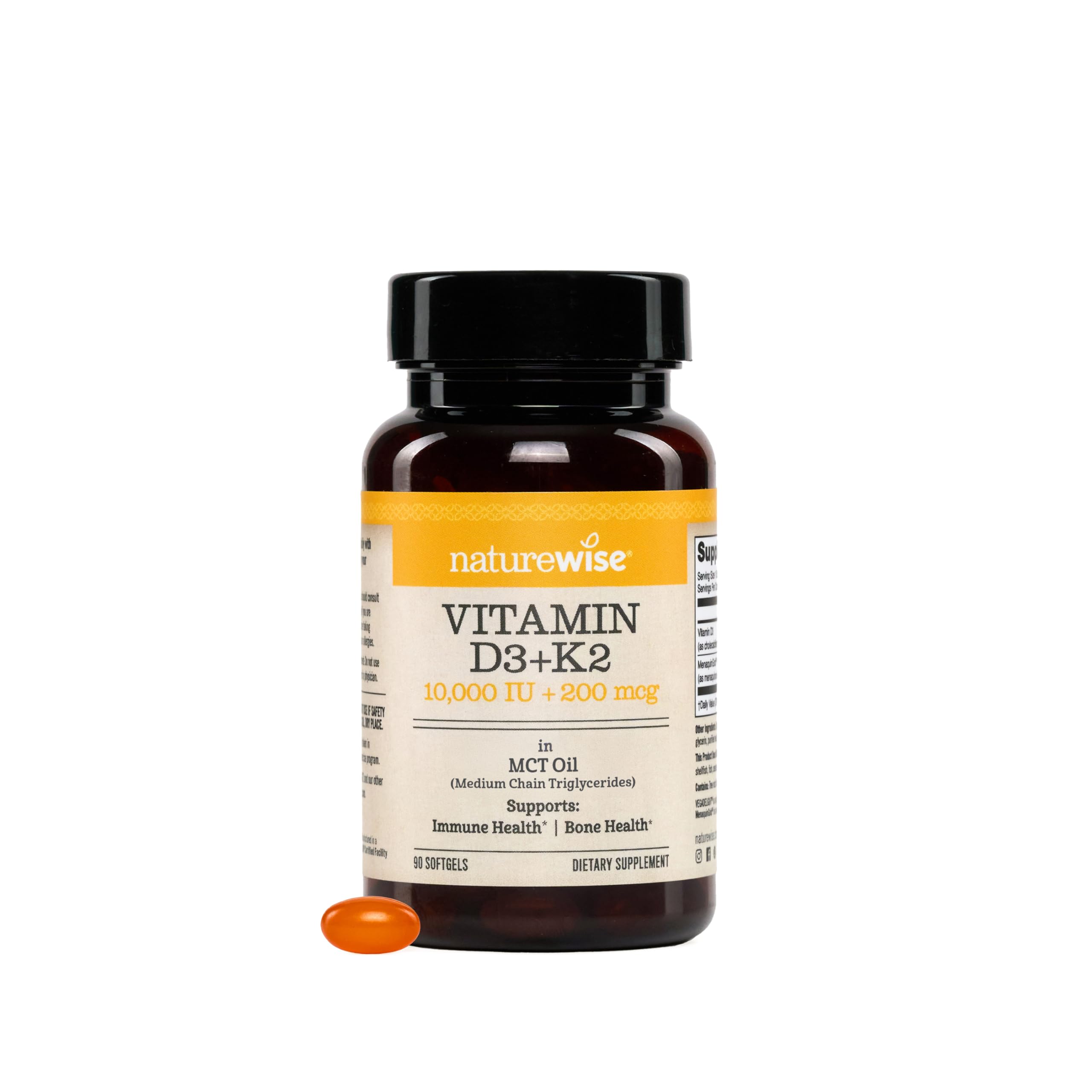 Foto 2 pulgar | Suplemento De Vitamina D3 Vegana De Naturewise  10000 Ui + K2  100 Mcg - Venta Internacional.