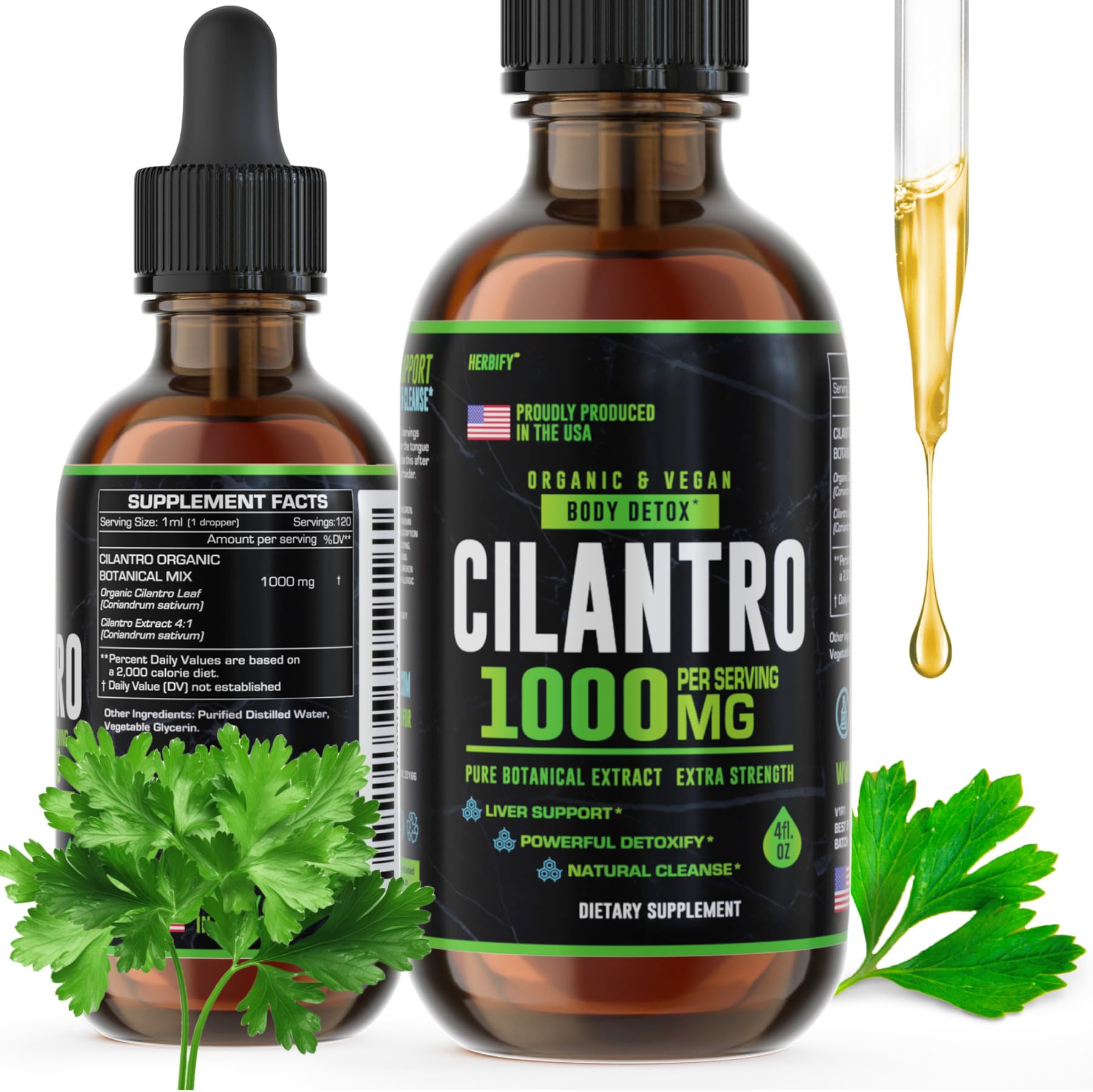 Foto 1 | Suplemento Herbify  Tintura De Cilantro  120 Ml  Antioxidantes Desintoxicantes - Venta Internacional.