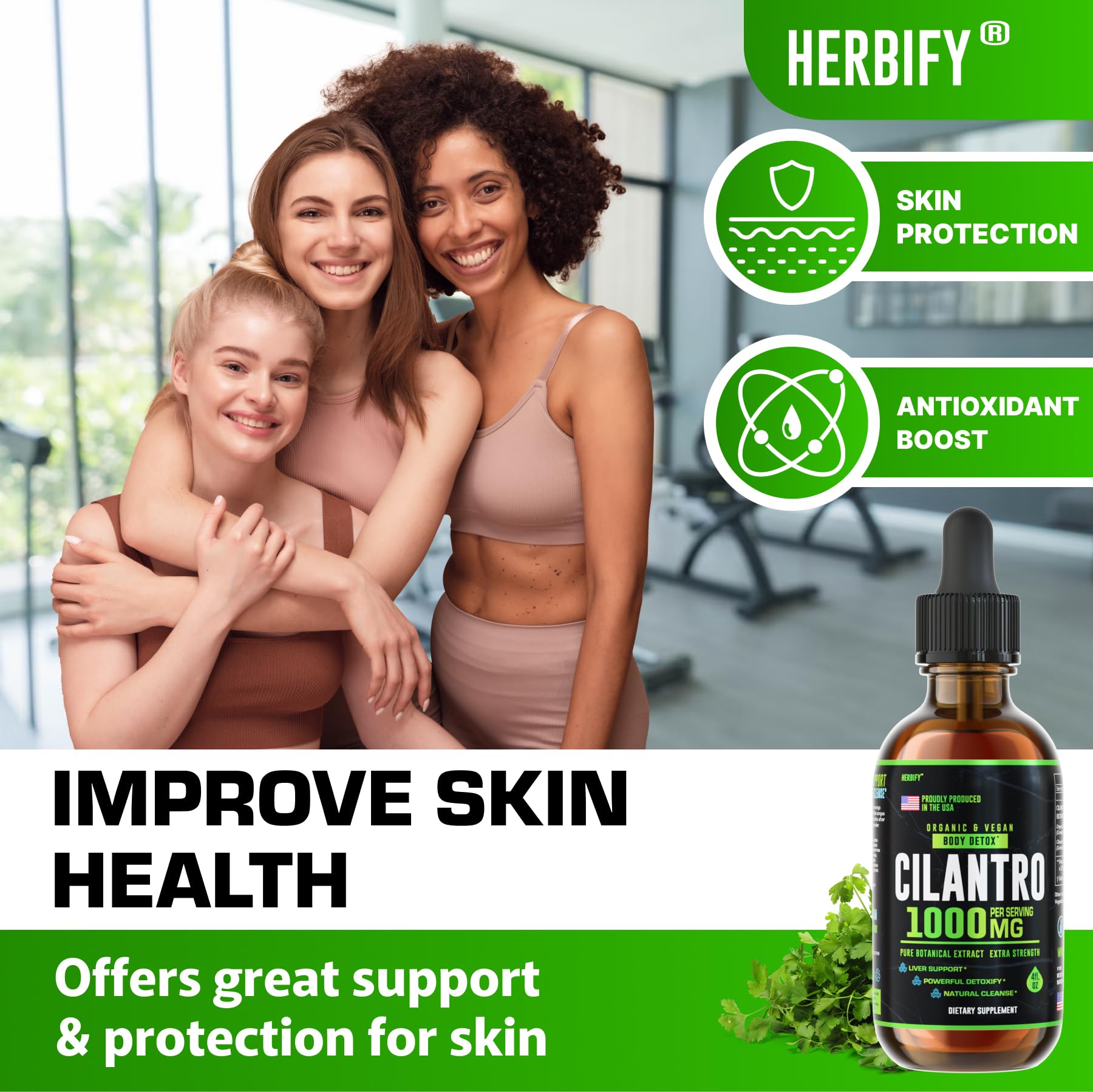 Foto 3 | Suplemento Herbify  Tintura De Cilantro  120 Ml  Antioxidantes Desintoxicantes - Venta Internacional.