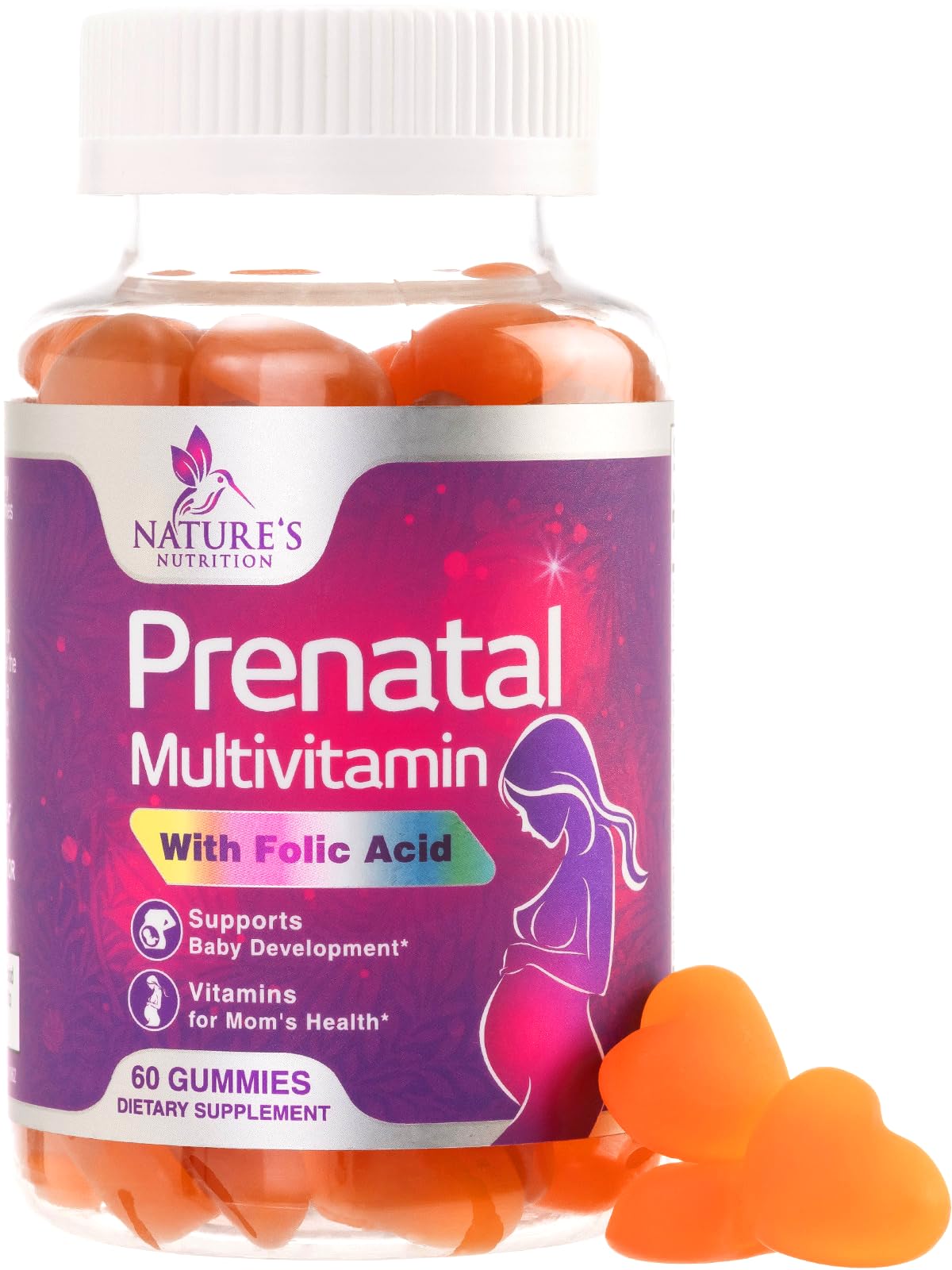 Foto 2 pulgar | Vitaminas Prenatales  Gomitas  Nature's Nutrition  Ácido Fólico  1335 Mcg - Venta Internacional.