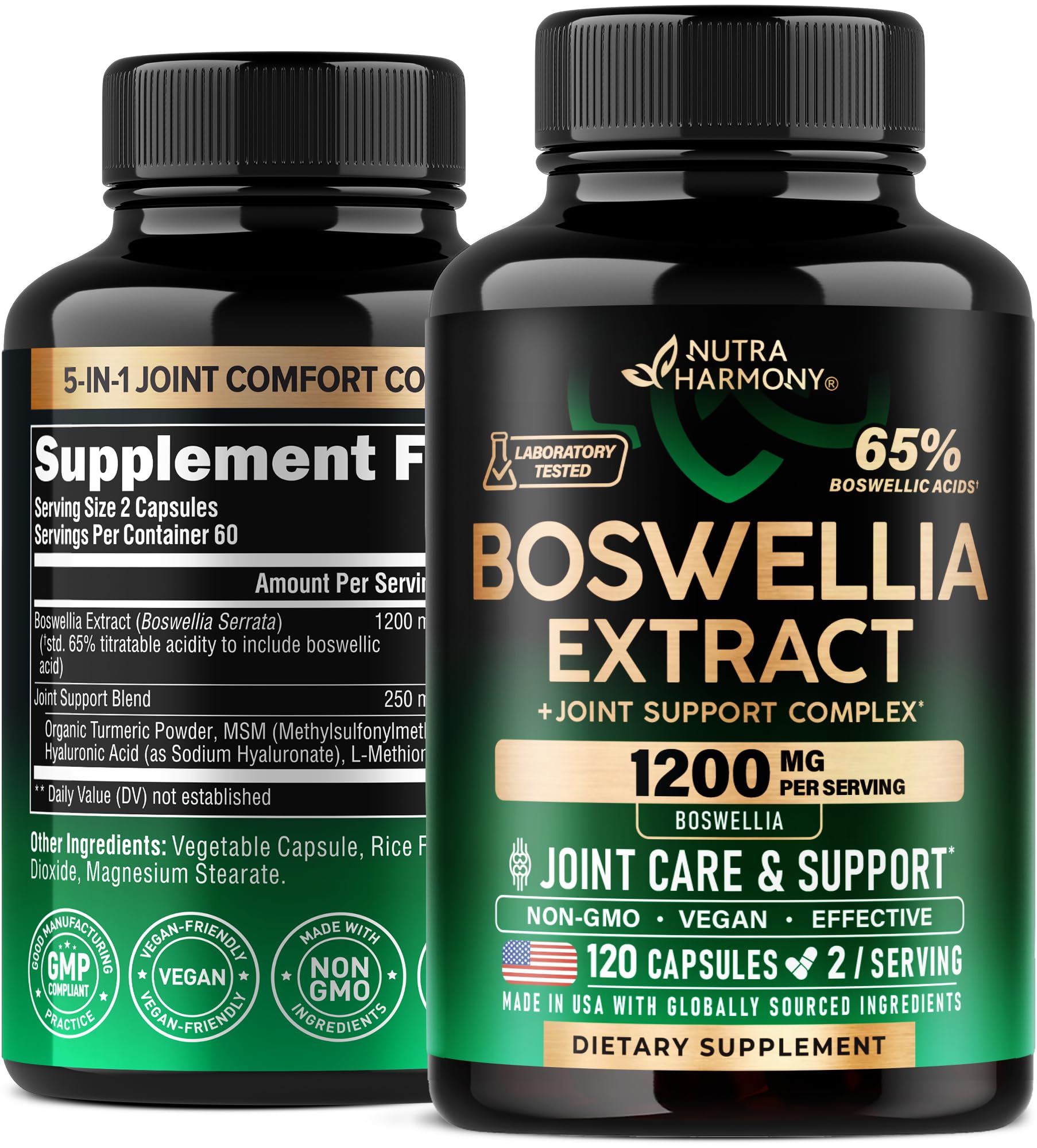 Foto 1 | Suplemento Nutraharmony Boswellia 1200 Mg Con Cúrcuma 120 Cápsulas - Venta Internacional.