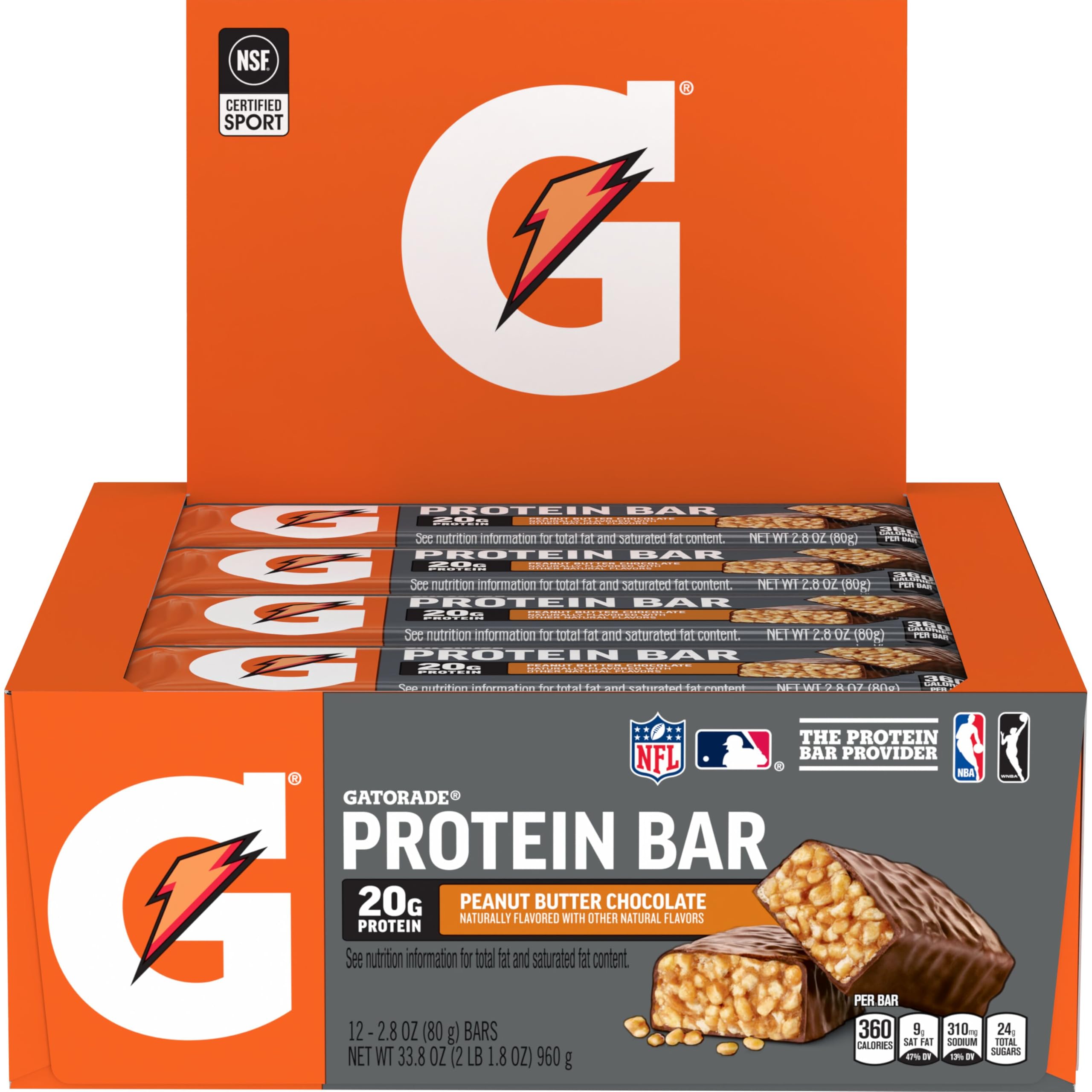 Foto 2 pulgar | Barrita Proteica Gatorade Recover Con Mantequilla De Cacahuete Y Chocolate  80 G X 12 - Venta Internacional.