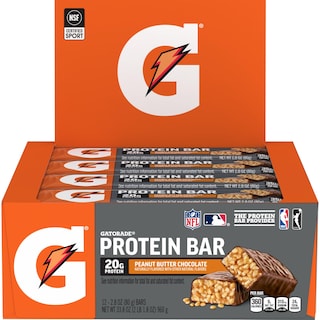 Foto 1 | Barrita Proteica Gatorade Recover Con Mantequilla De Cacahuete Y Chocolate 80 G X 12 - Venta Internacional.