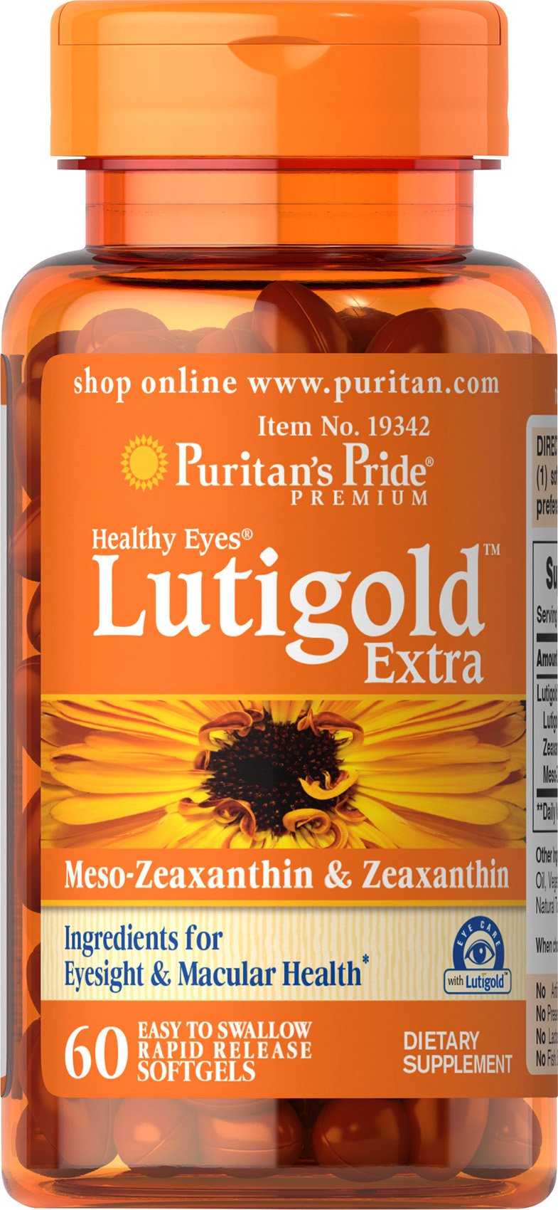 Foto 1 | Suplemento De Luteína Extra Lutigold De Puritan's Pride Healthy Eyes - Venta Internacional.