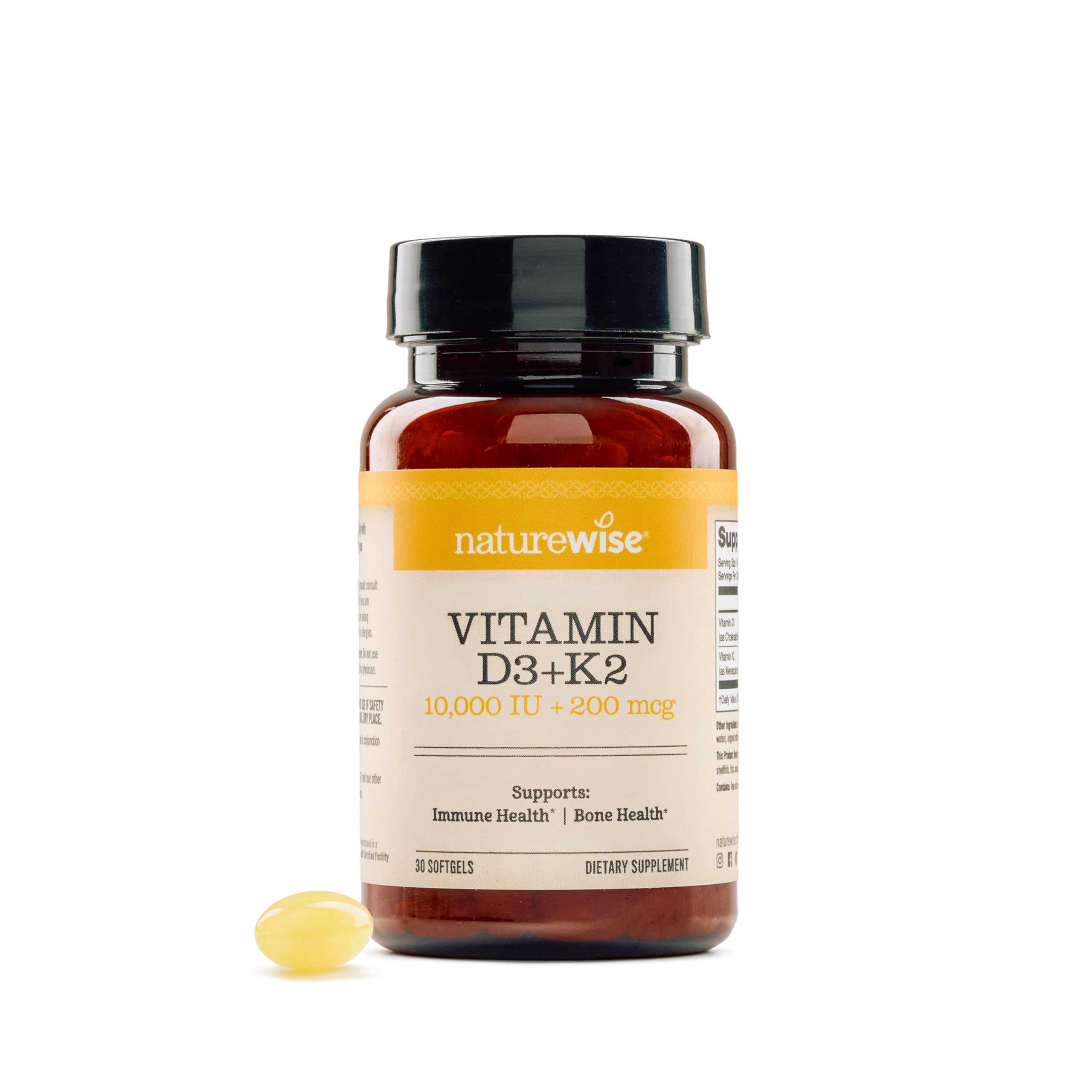 Foto 2 pulgar | Suplemento De Vitamina D3 De Naturewise  10 000 Ui + K2  200 Mcg  30 Cápsulas Blandas - Venta Internacional.