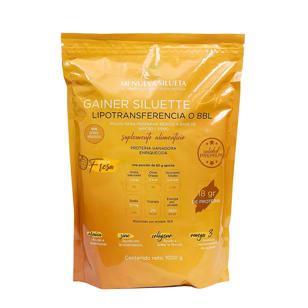 Foto 2 pulgar | Gainer Protein Siluette Pro Mi Nueva Silueta Fresa - Venta Internacional.