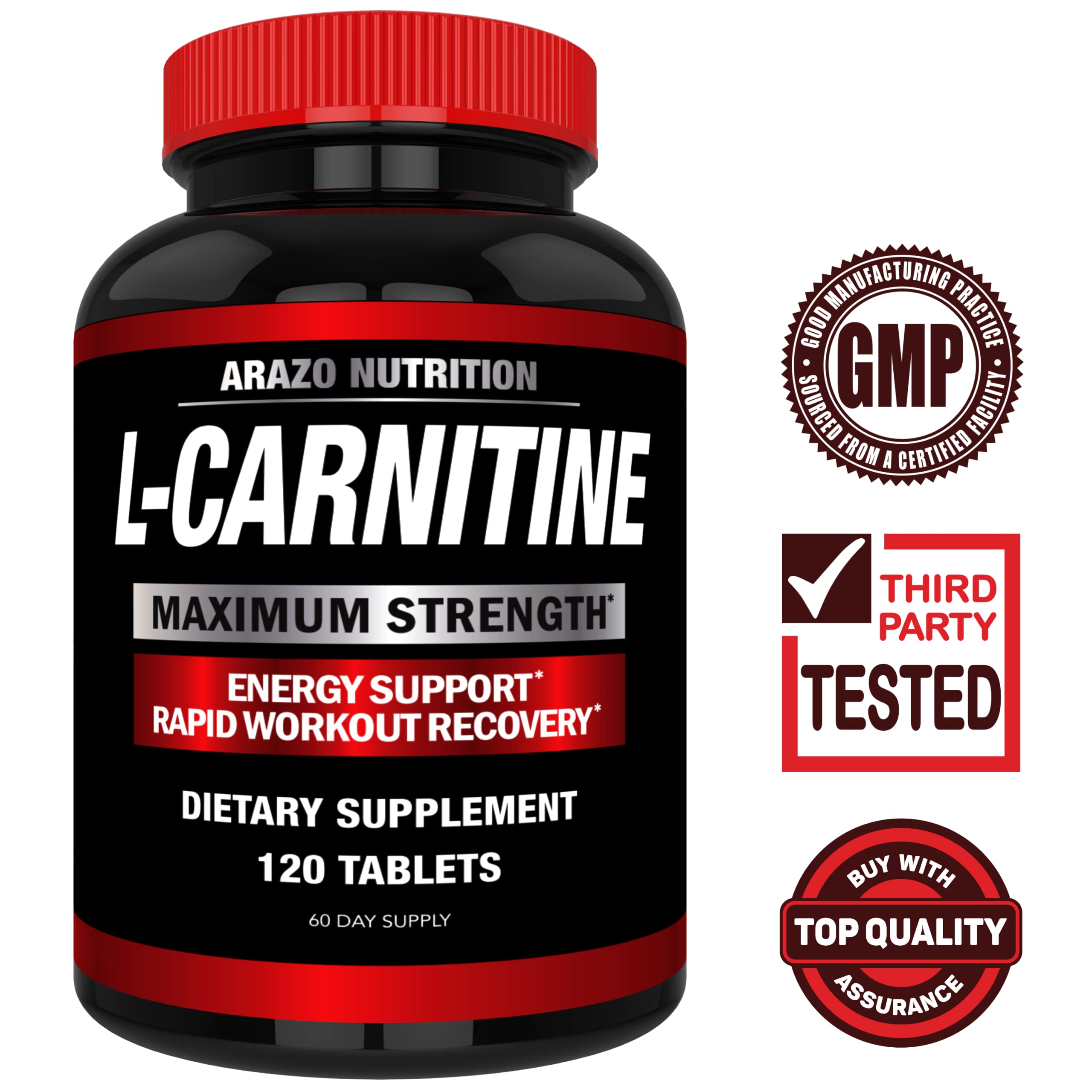 Foto 3 pulgar | Suplemento De L-carnitina De Arazo Nutrition 1000 Mg Con Calcio - Venta Internacional.