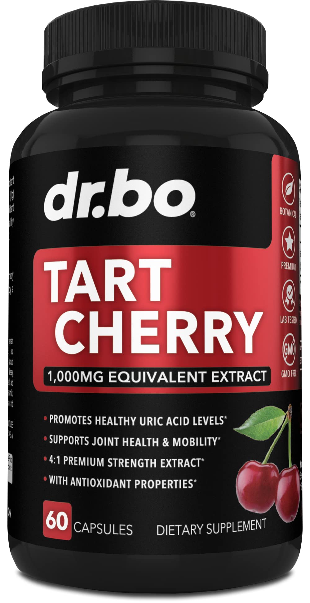 Foto 2 pulgar | Suplemento Dr. Bo Tart Cherry Extract Cápsulas 1000 Mg - Venta Internacional.