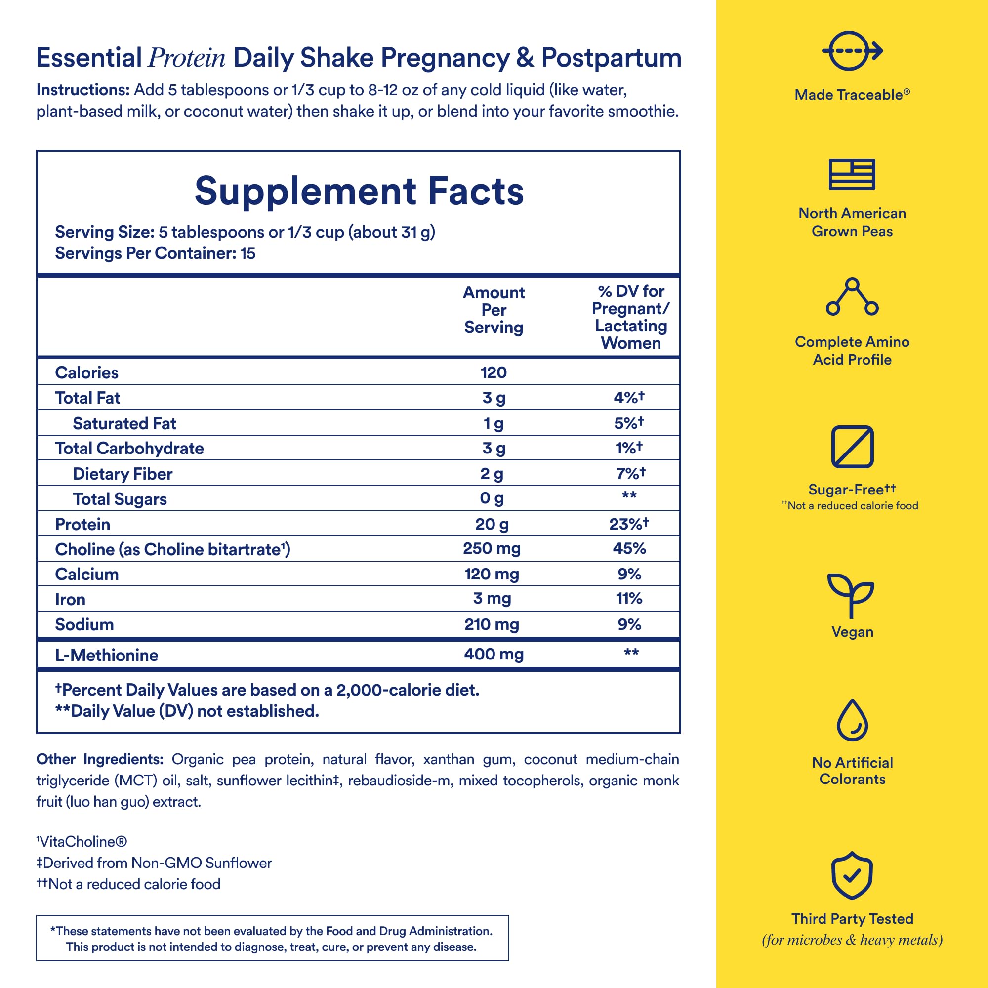 Foto 3 | Suplemento Ritual Prenatal  Proteína Vegetal Vegana  454 G  Vainilla - Venta Internacional.