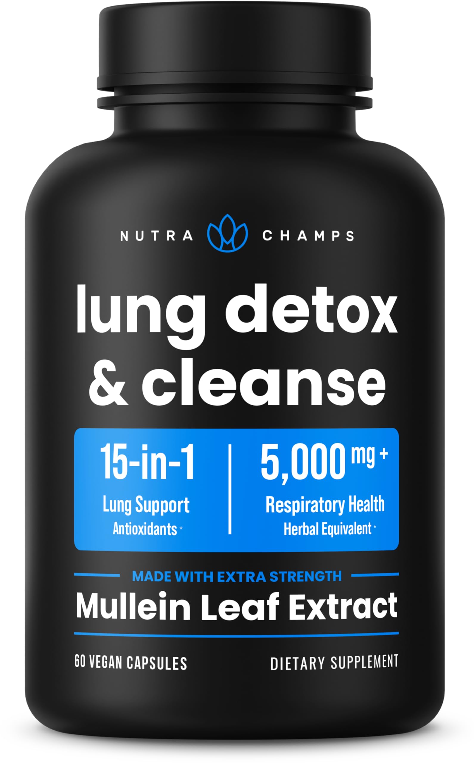 Foto 2 pulgar | Suplemento De Extracto De Hoja De Gordolobo Nutrachamps De 5000 Mg Para Pulmones - Venta Internacional.