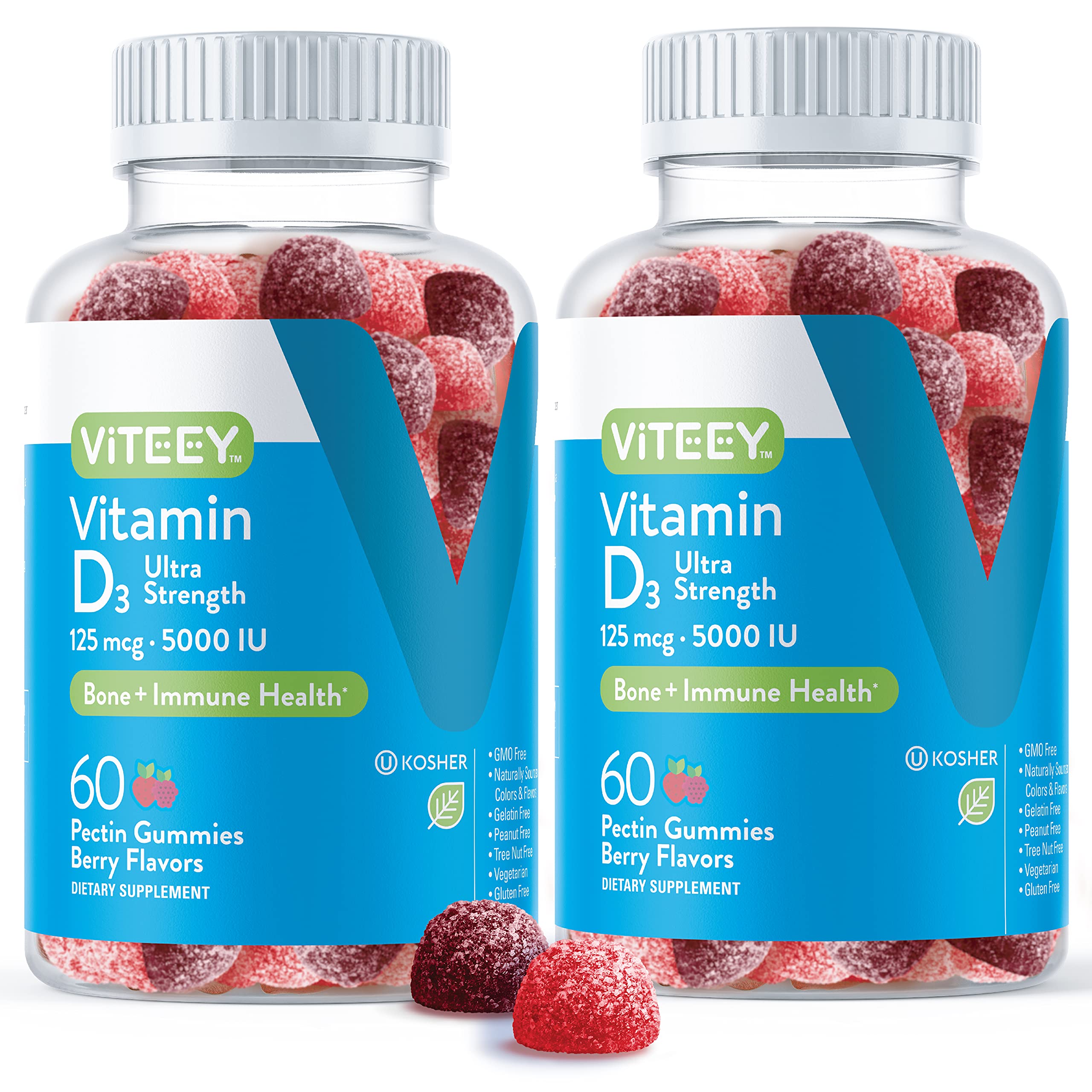 Foto 1 | Gomitas De Vitamina D3 Viteey 5000 Ui 125 Mcg Para Adultos Y Adolescentes - Venta Internacional.