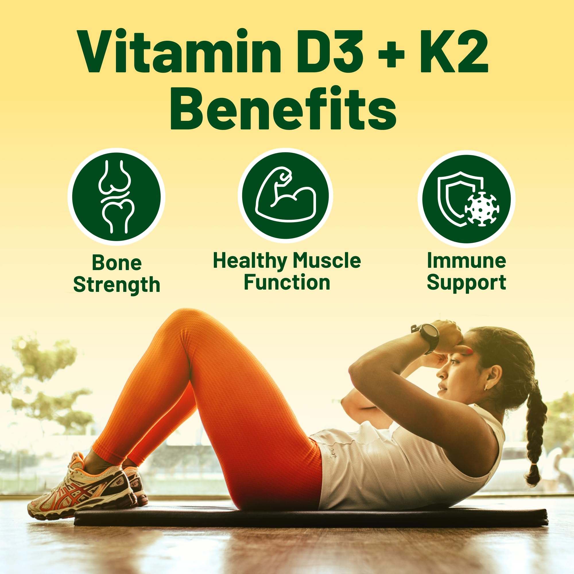 Foto 2 | Suplemento De Vitamina D3 K2 Vegan Vitality 4000 Ui (100 Mcg) - Venta Internacional.