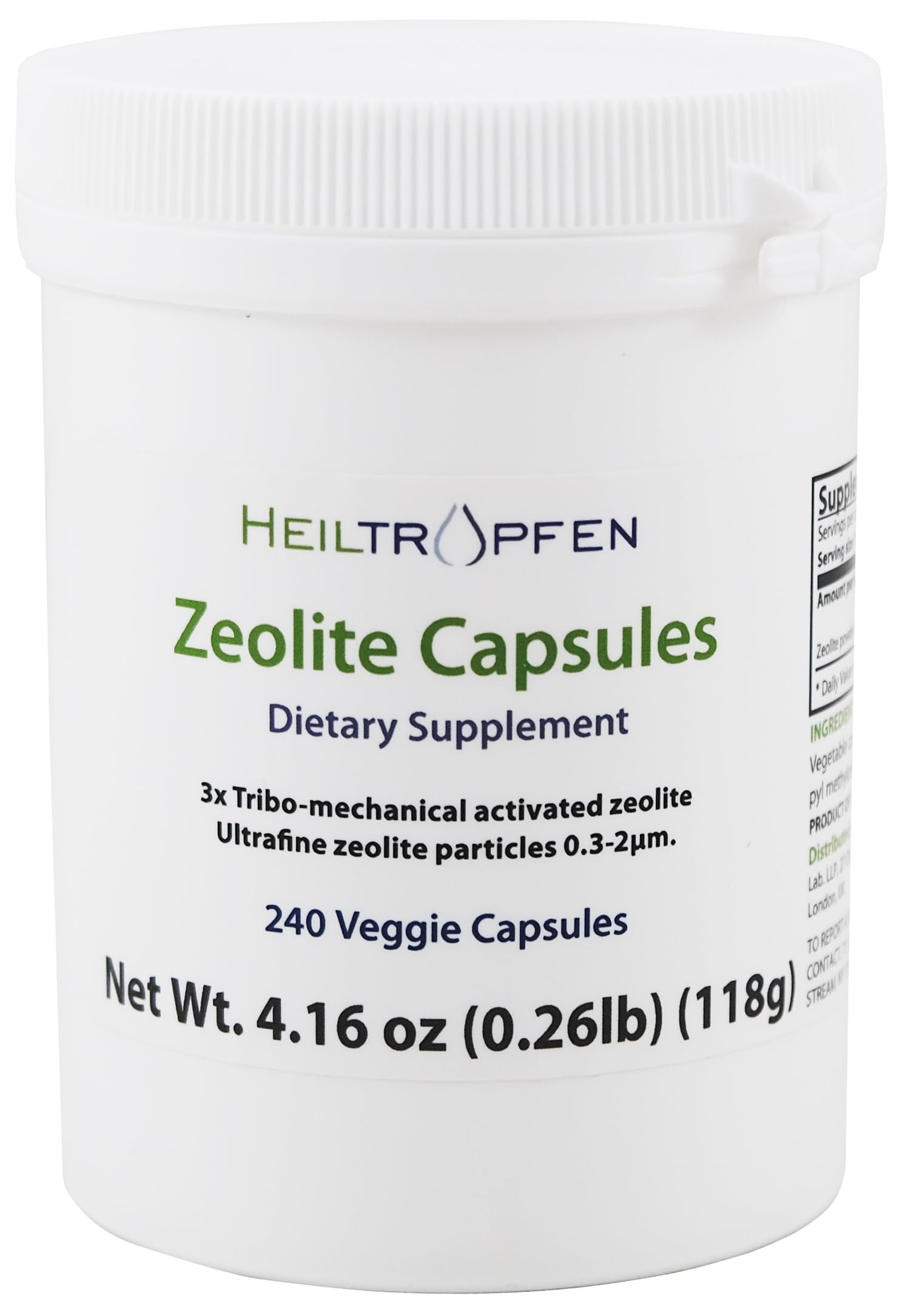 Foto 2 pulgar | Suplemento Heiltropfen Zeolite 240 Cápsulas Detox 400 Mg - Venta Internacional.