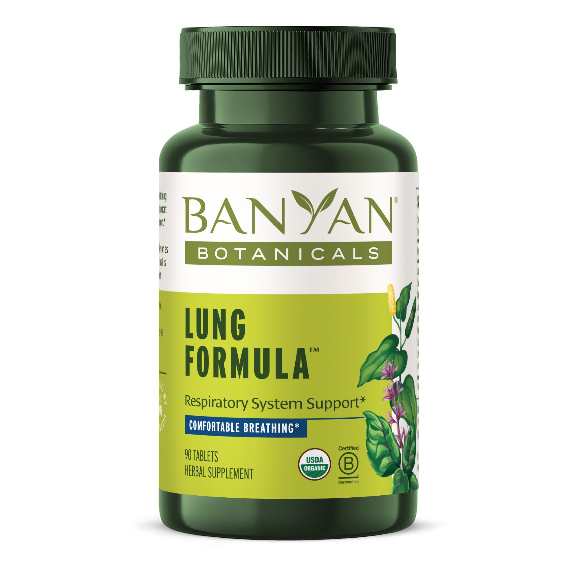 Foto 2 pulgar | Suplemento Banyan Botanicals Lung Formula 90 Comprimidos - Venta Internacional.