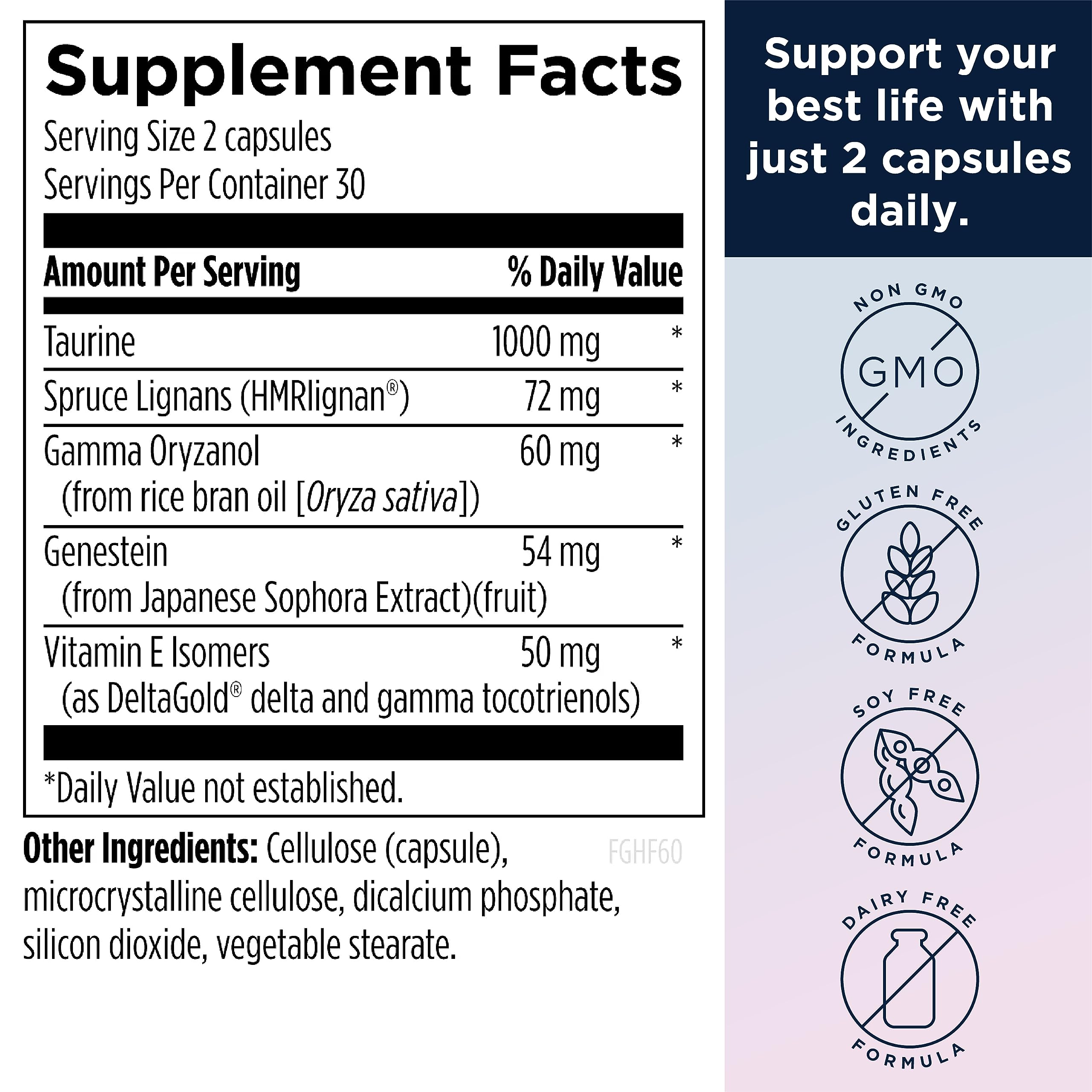 Foto 7 pulgar | Diseños De Suplementos Para La Salud Femguard-hf Menopause 60 Cápsulas - Venta Internacional.